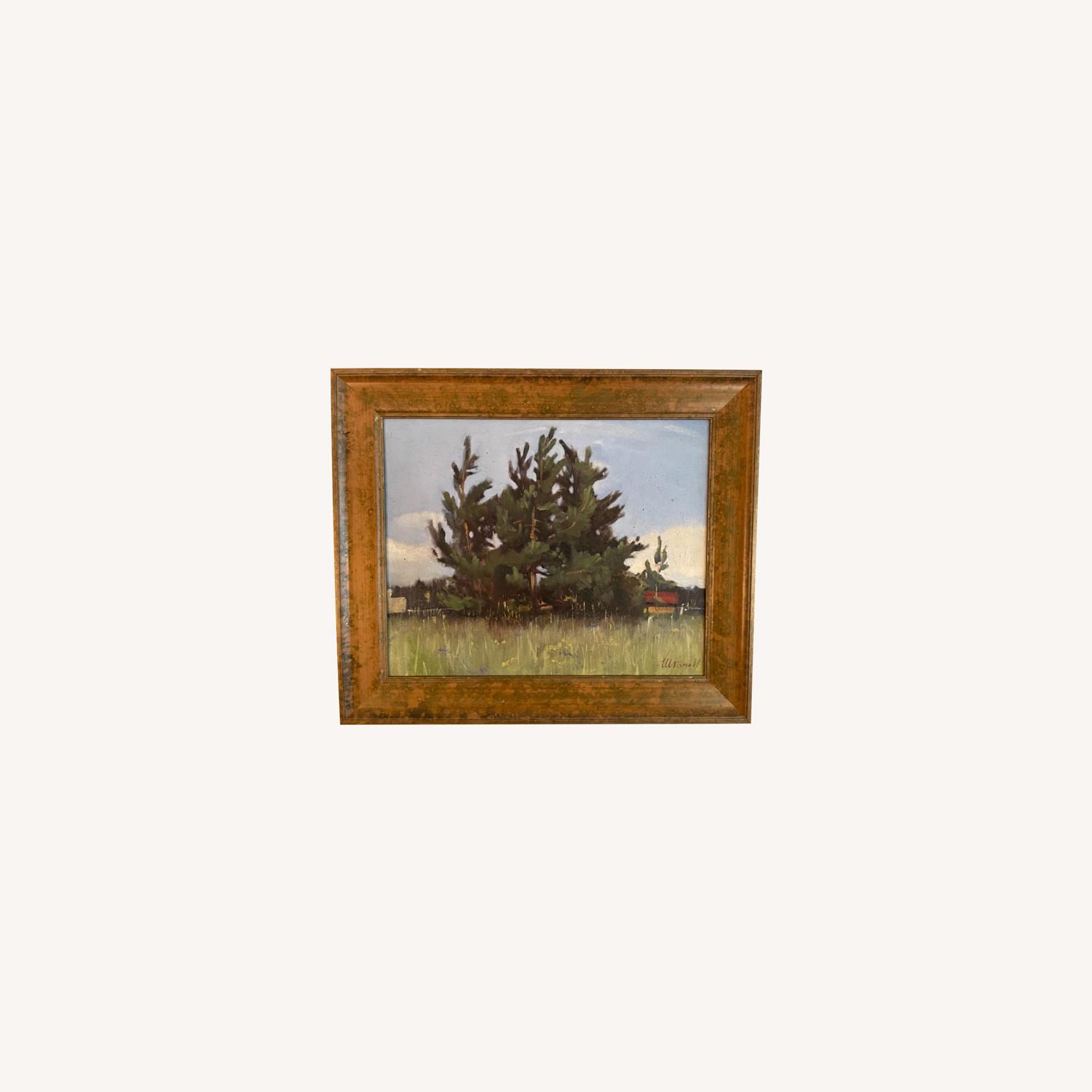 Early 20th Century Oil Painting Russian Landscape - AptDeco