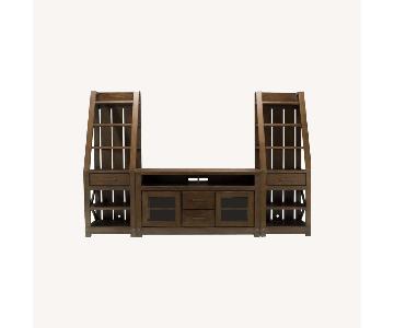 Raymour & Flanigan TV Stand and Side Shelves - AptDeco