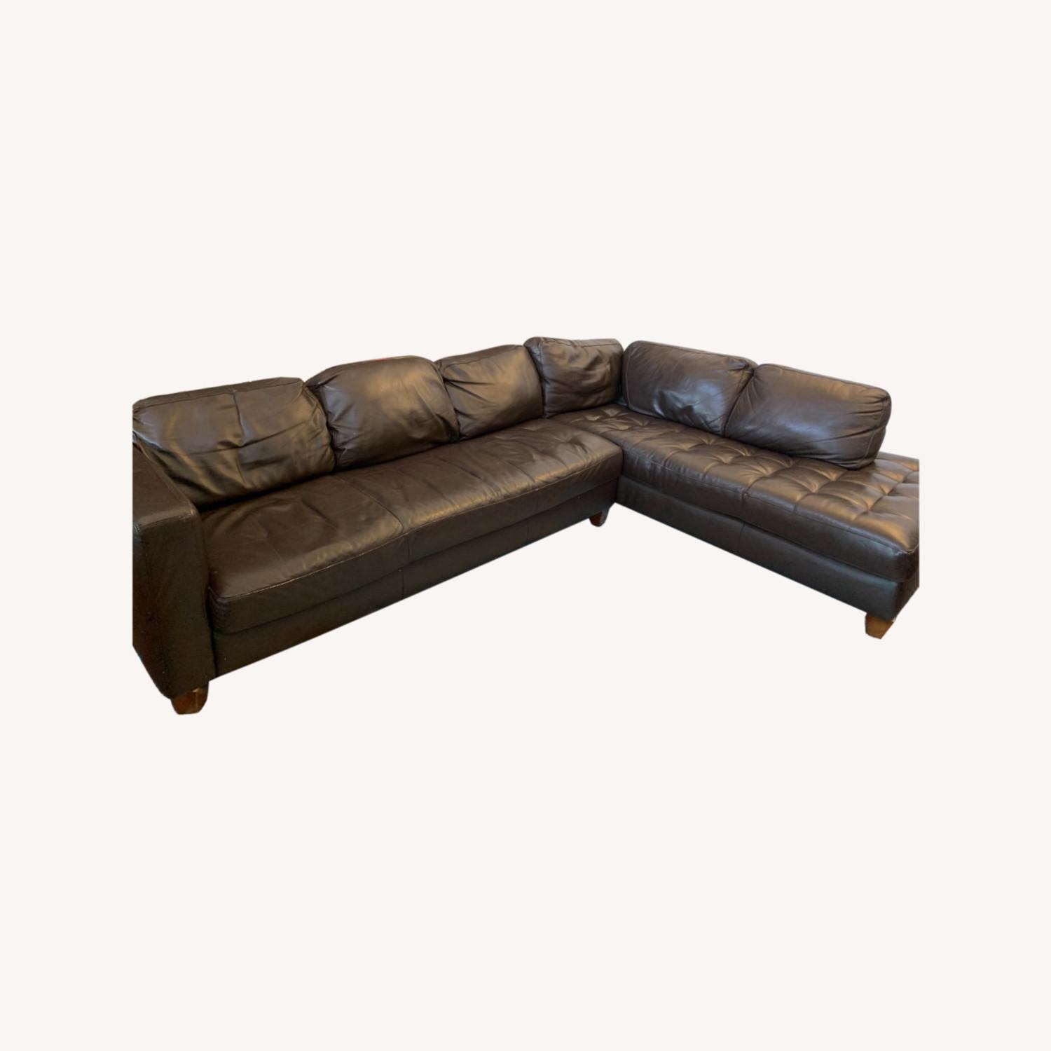 Natuzzi Leather 2Piece Sectional AptDeco
