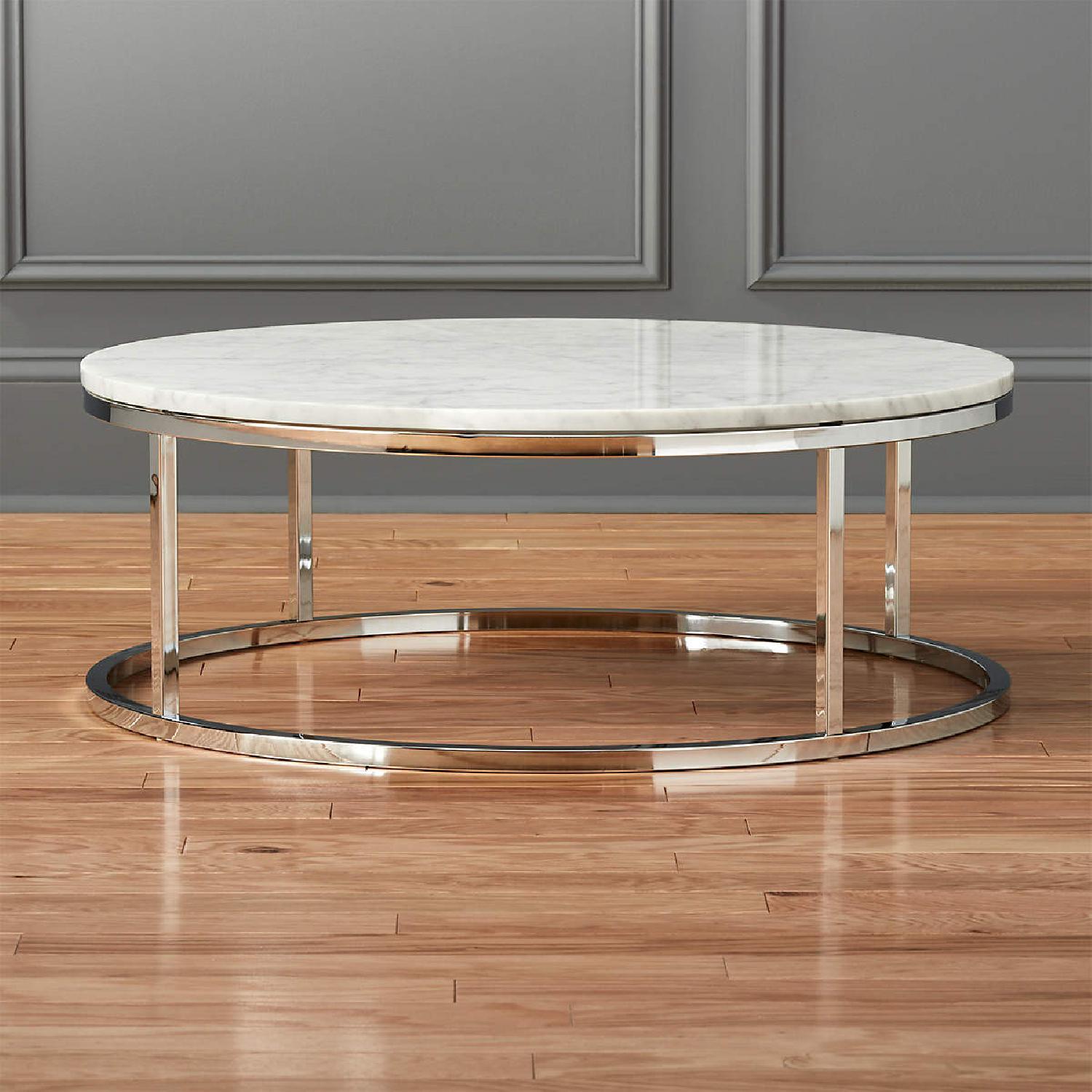 CB2 Round Marble Coffee Table - image-4