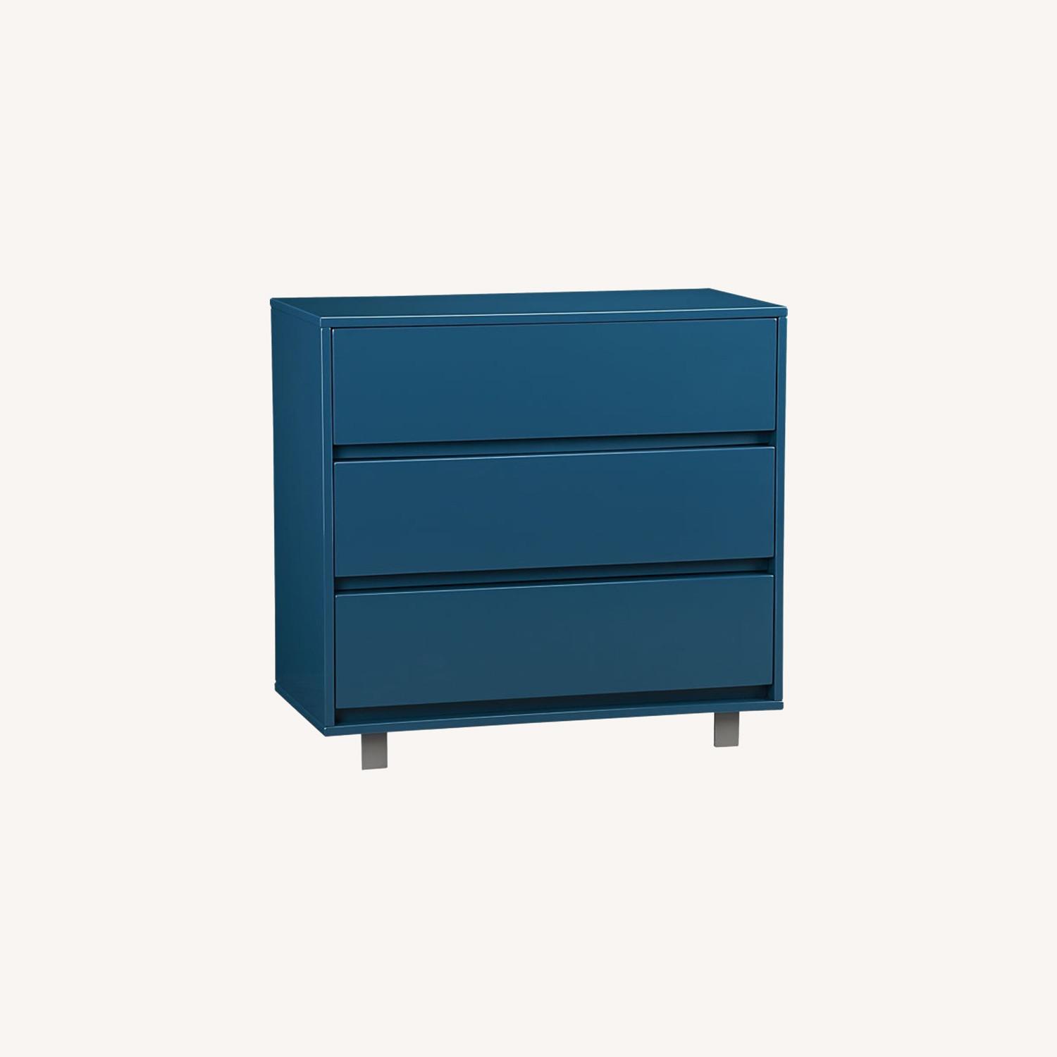 CB2 Blue Half Dresser Chest - image-0