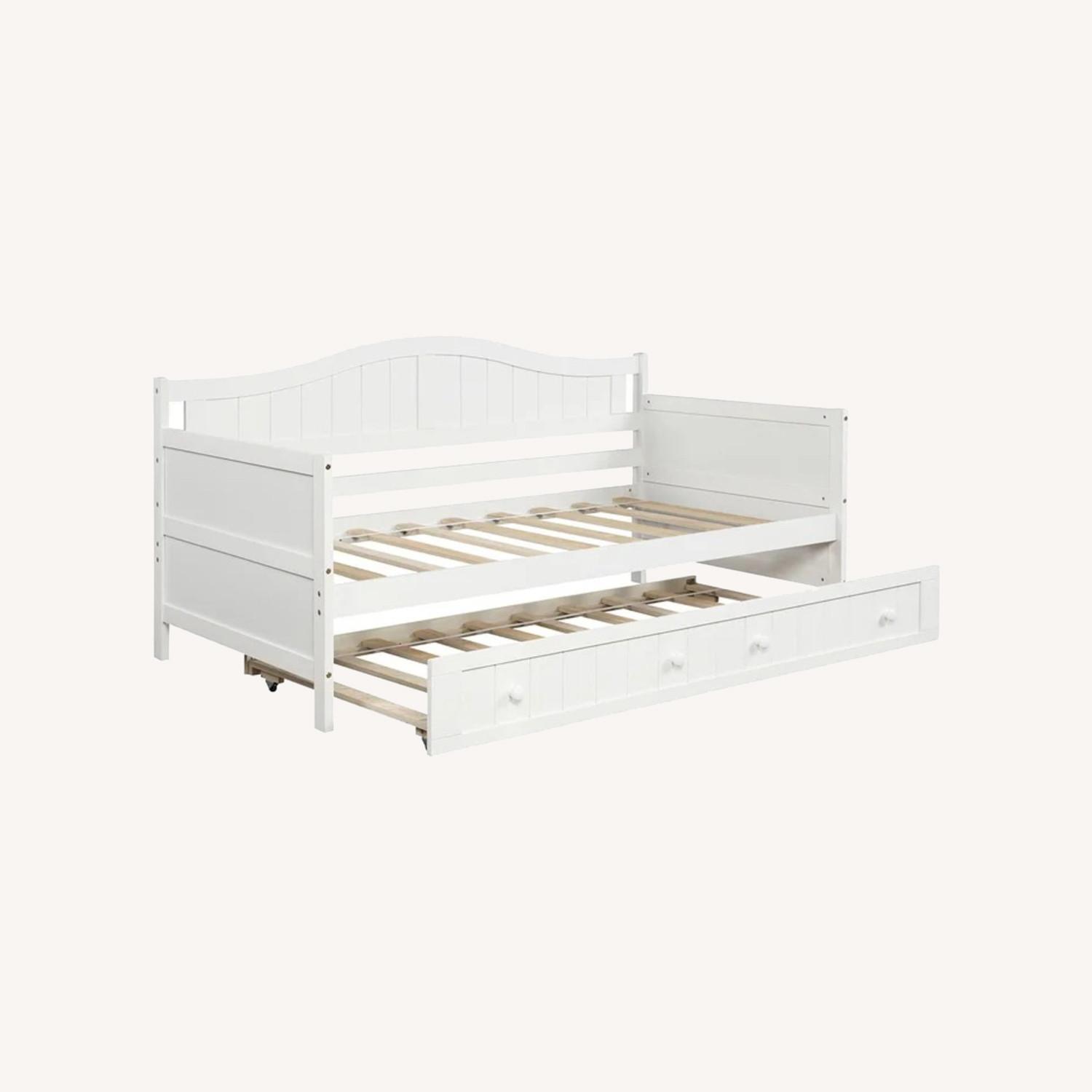 Wayfair Ostia White Twin Daybed with Trundle AptDeco