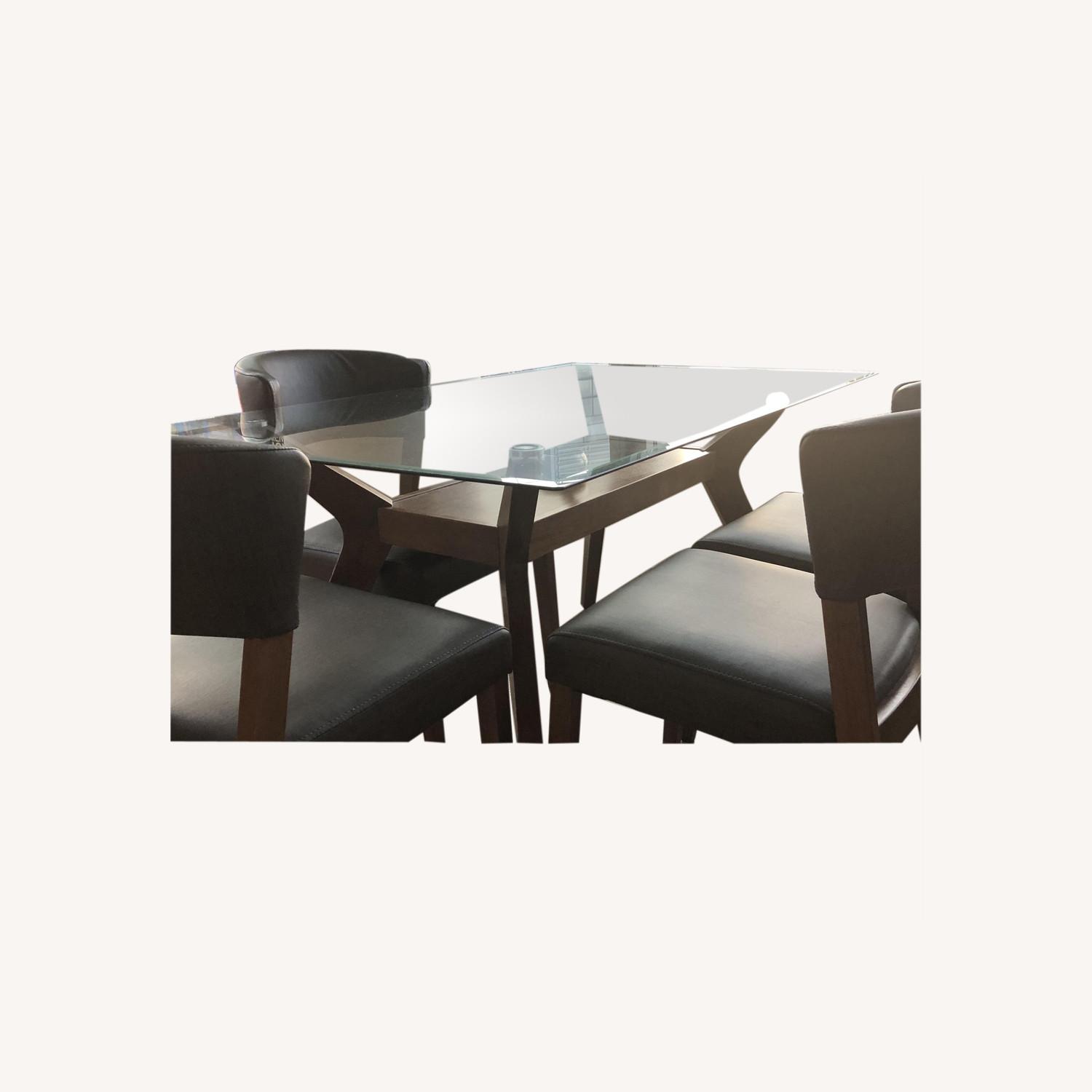 Coaster Fine Furniture Glass Top Table w/ 4 Chairs - image-0