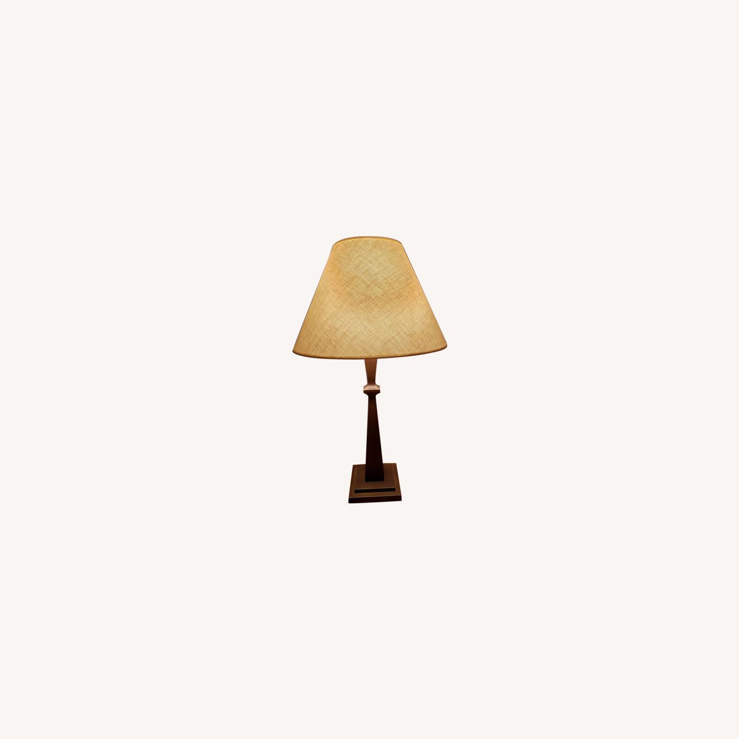 Pottery Barn Mission Style Table Lamp Set - image-0
