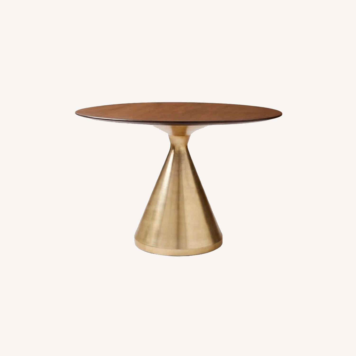 West Elm Silhouette Pedestal Round Dining Table - image-0