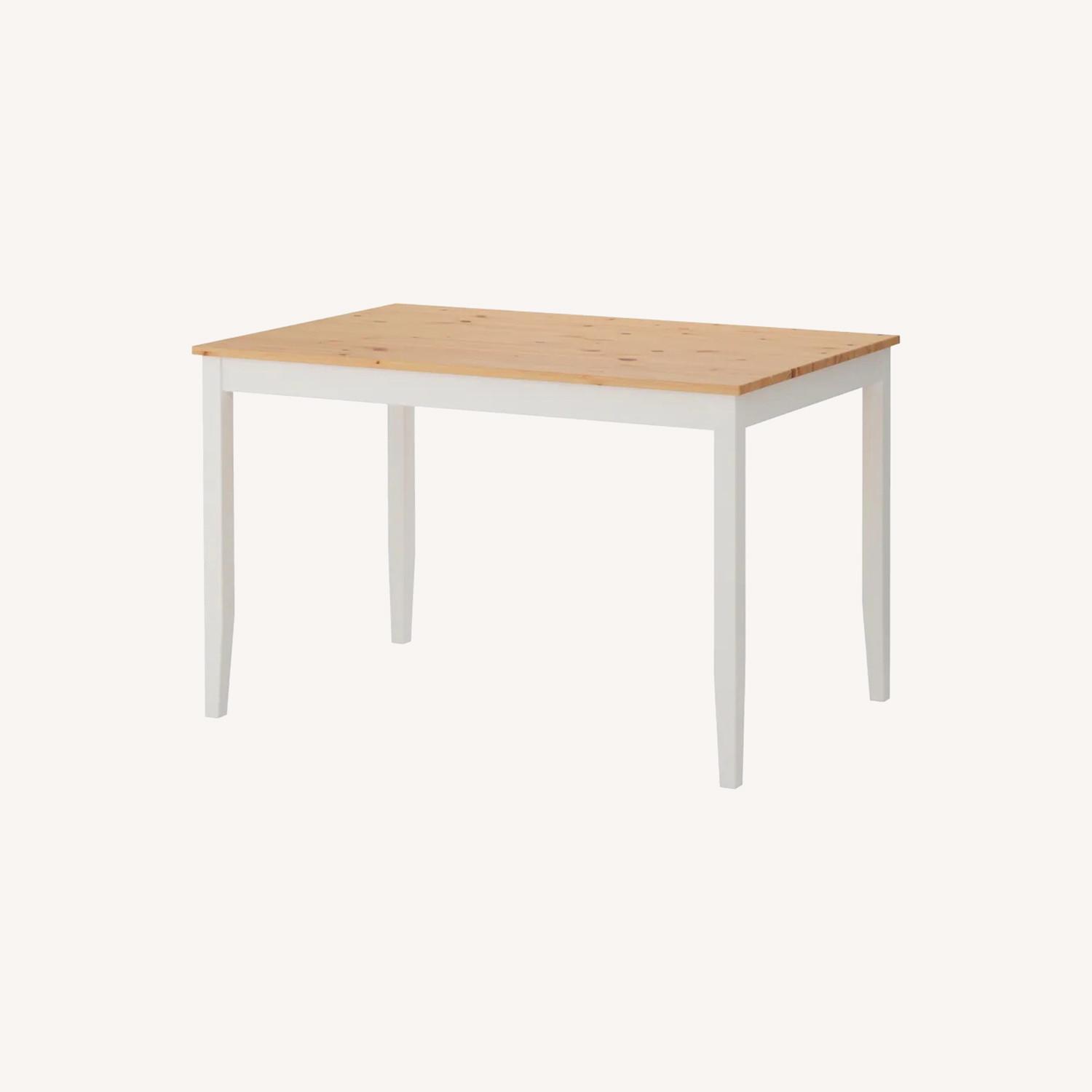 IKEA Lerhman Dining Table, Pine Top/ white legs - image-0