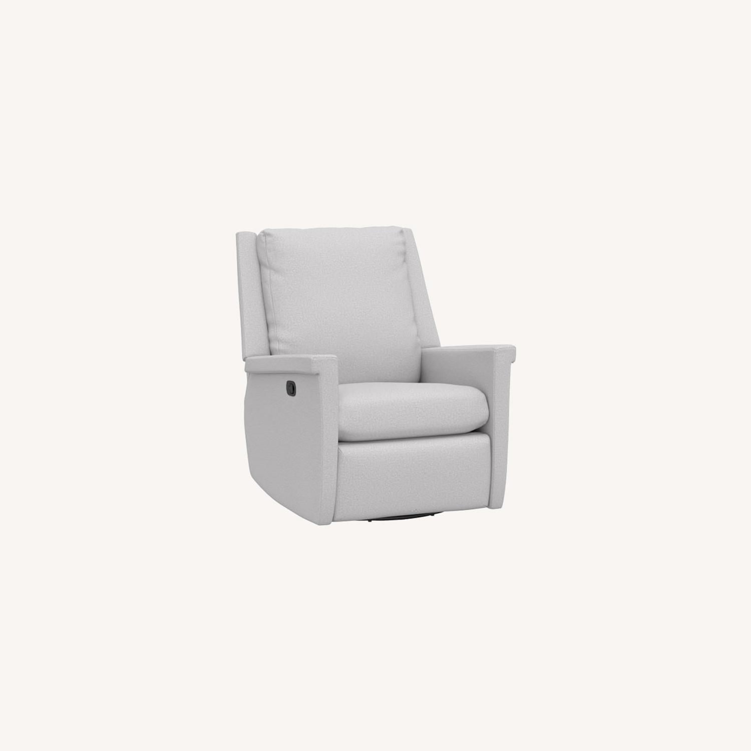 West Elm PW Carlo Swivel Gliding Rocker:Chenille - AptDeco