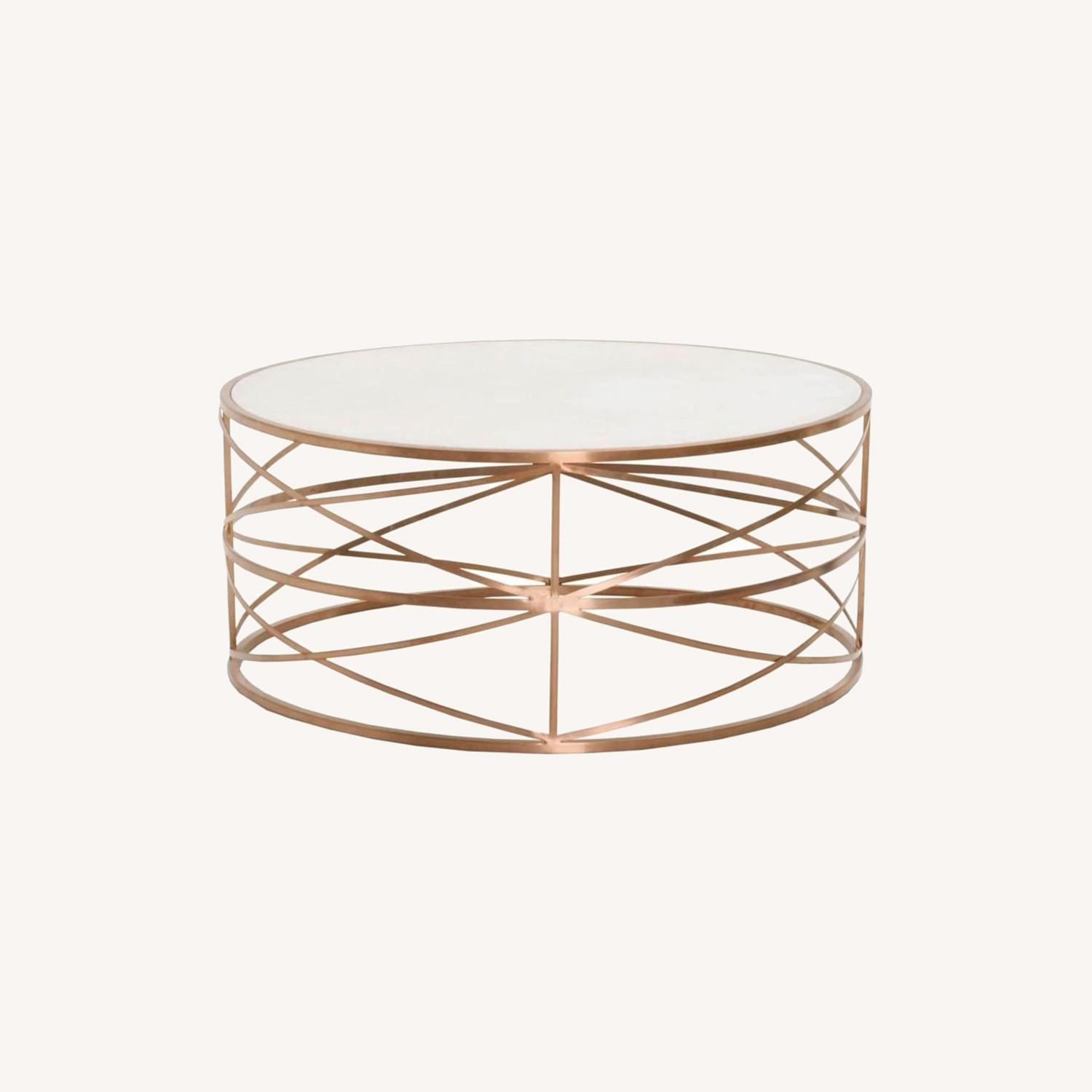 Orient ExpressMetal Coffee Table Rose Gold AptDeco