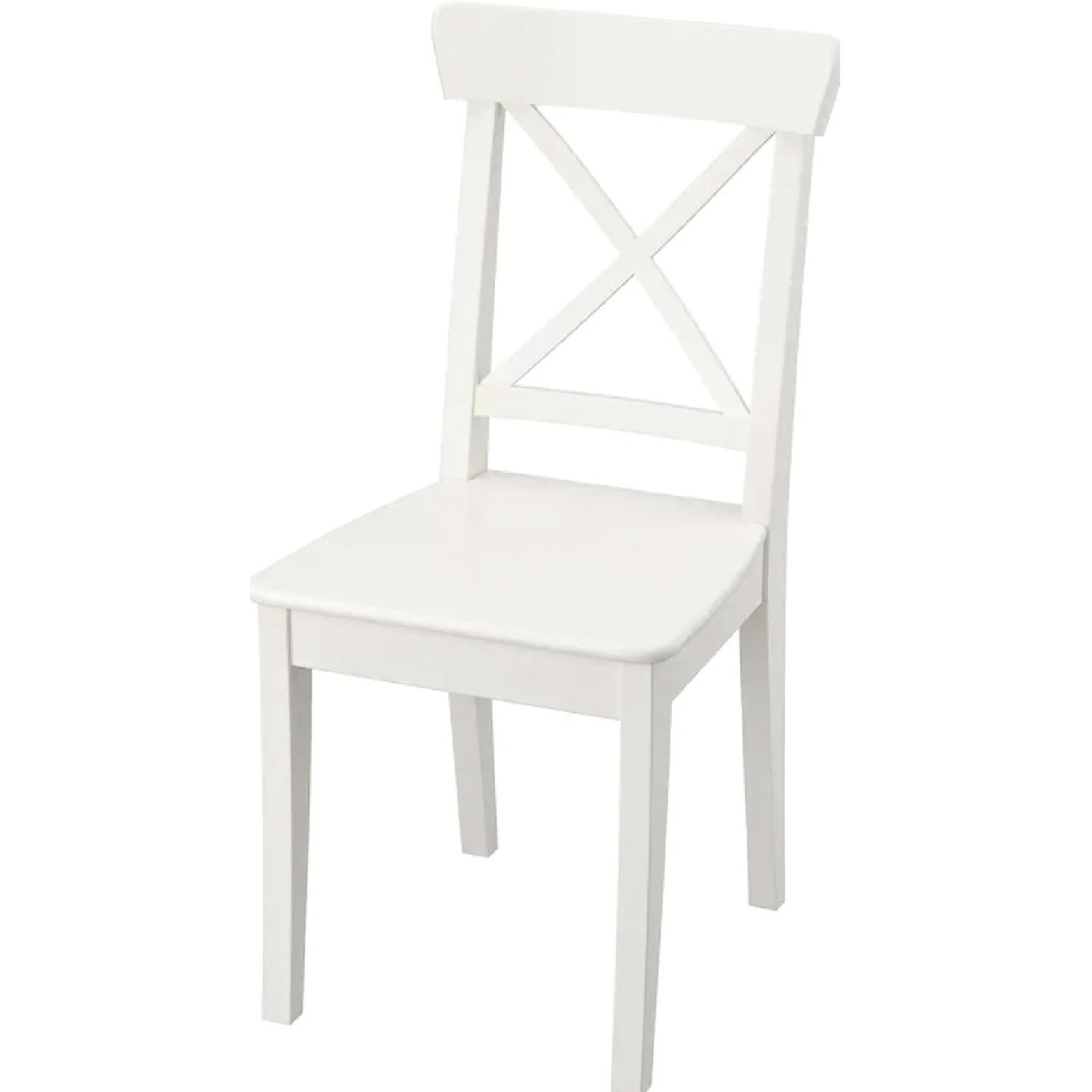 IKEA INGOLF  White Kitchen Chairs - image-5
