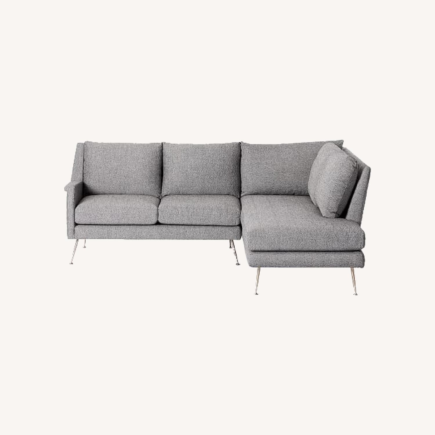 West Elm Carlo Mid Century Gray Sofa - image-0