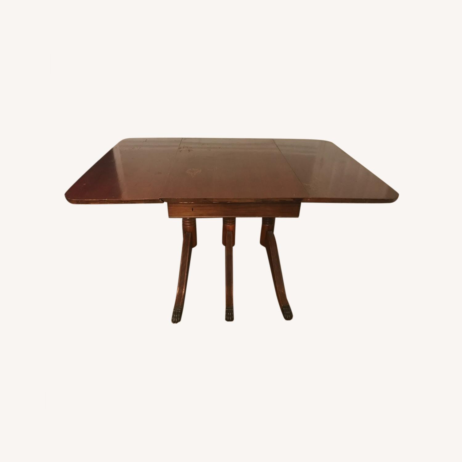 Antique/Vintage Claw Foot Wooden Table - image-0