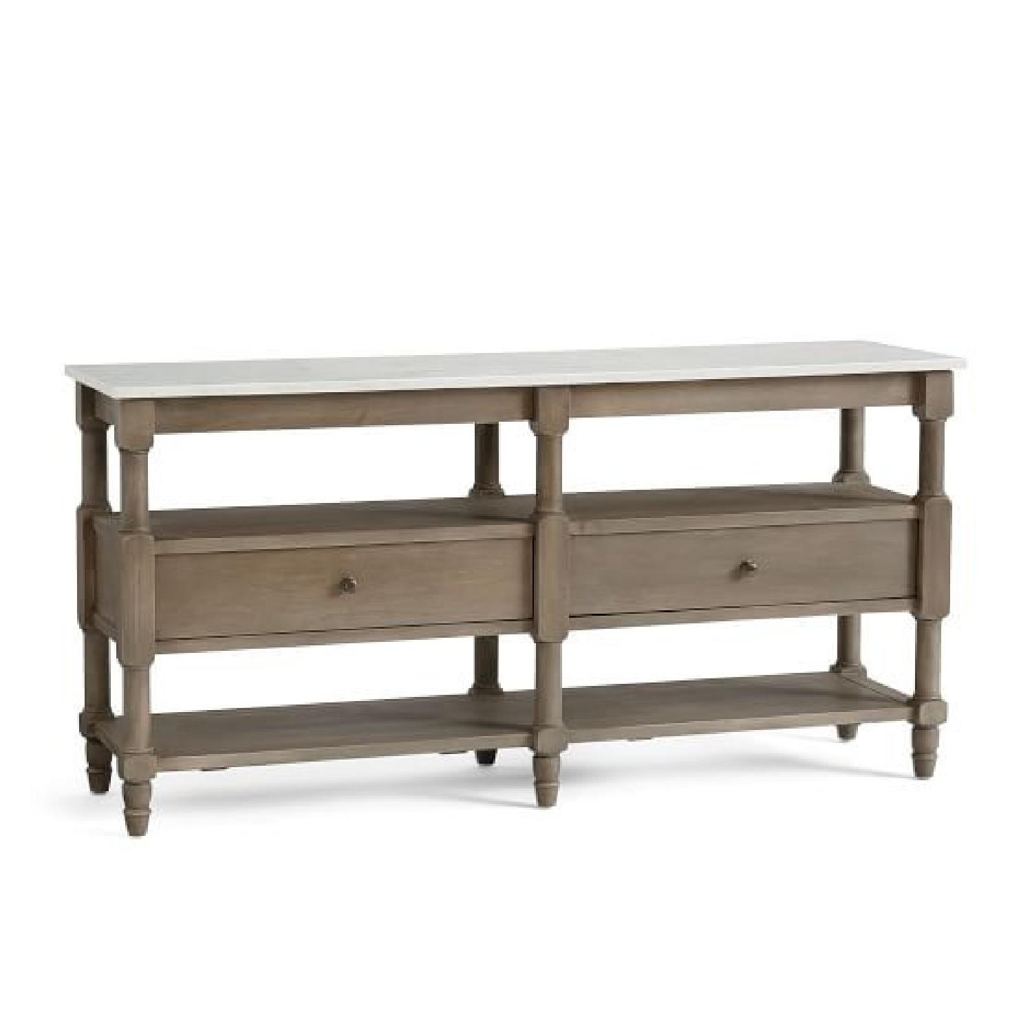Pottery Barn Alexandria 65 Marble Console - image-4