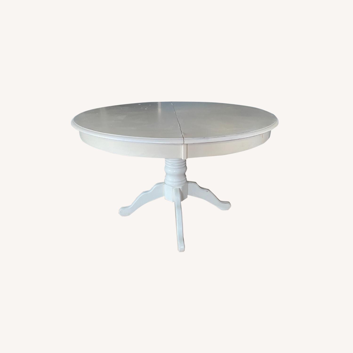Pier 1 Imports Ivory Dining Table with Leaf AptDeco