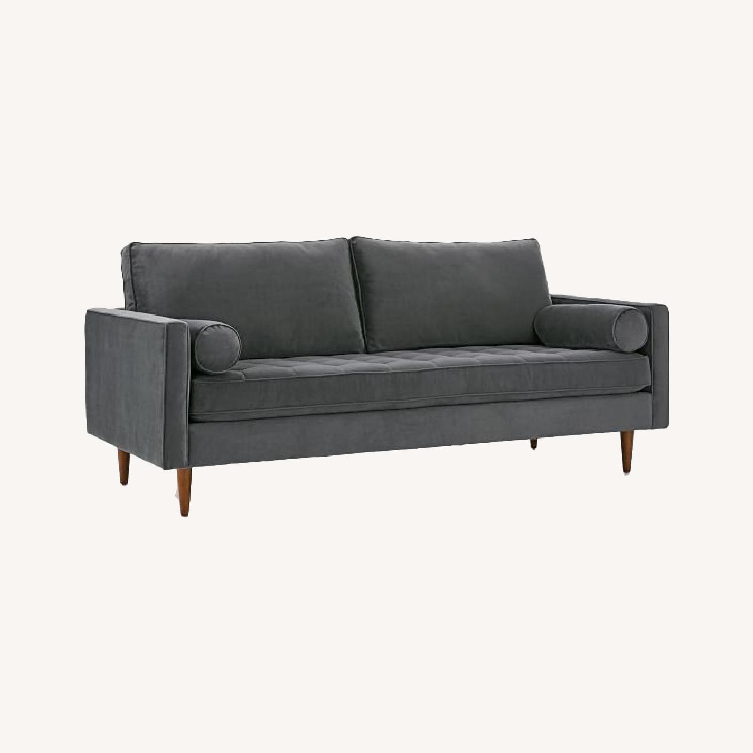 West Elm Monroe MidCentury Tufted Seat Sofa AptDeco