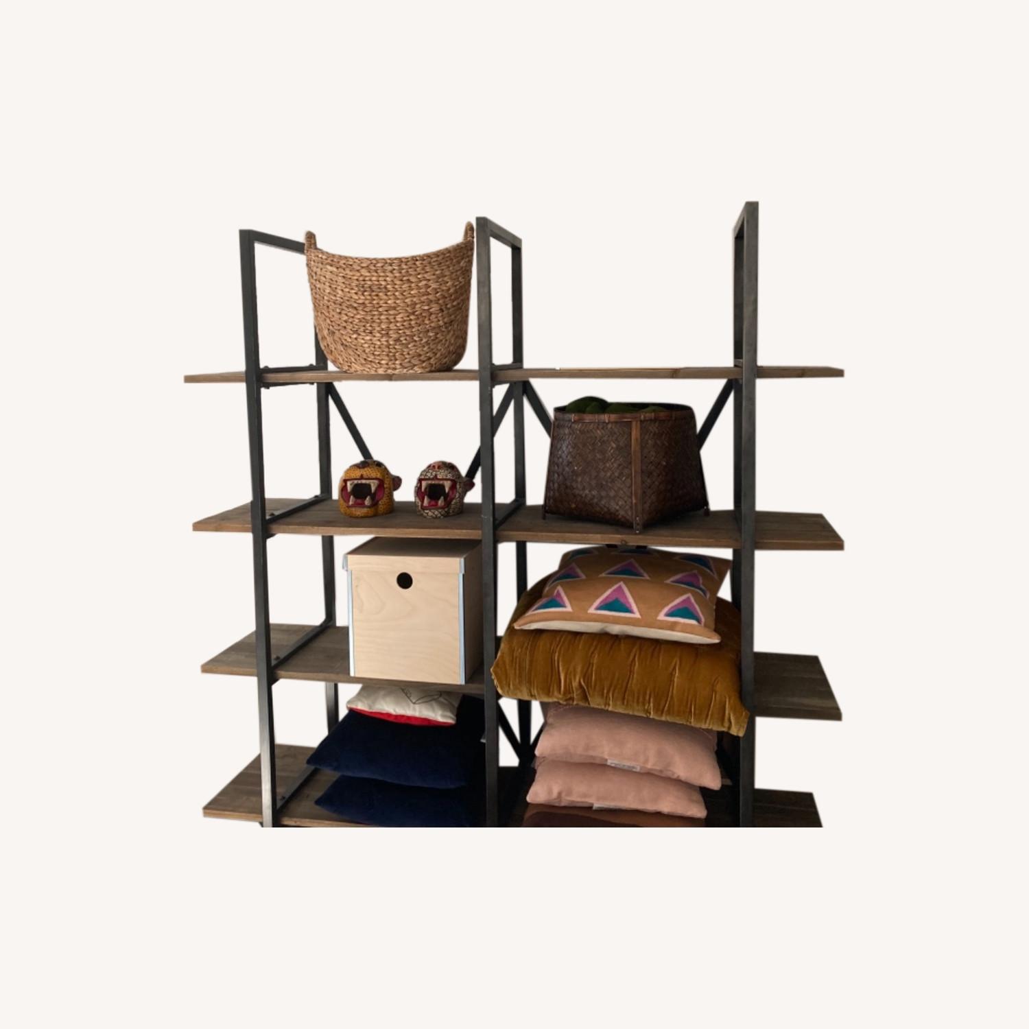 Restoration Hardware Wyatt Double Shelving Unit AptDeco