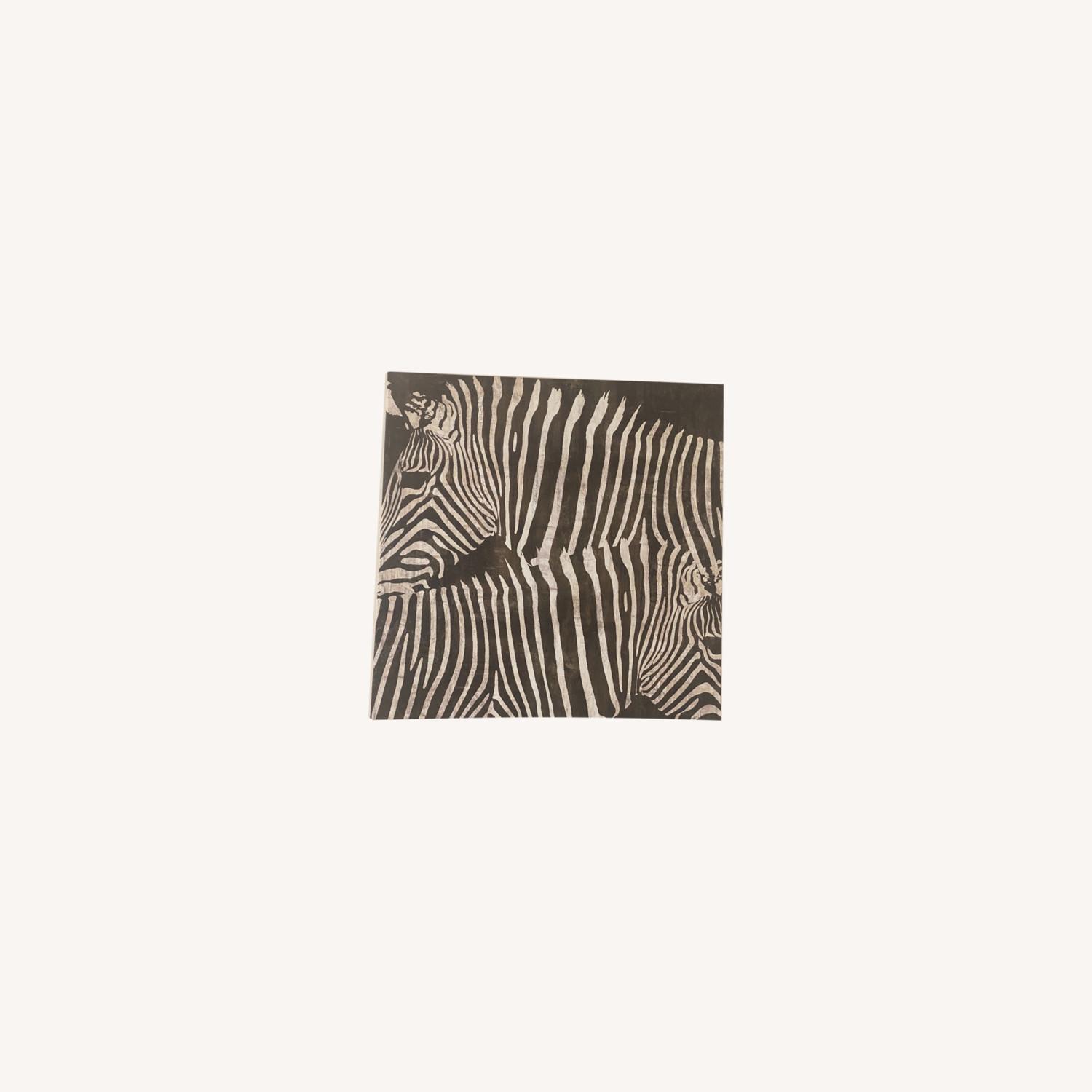 West Elm Black and White Zebra Canvas AptDeco