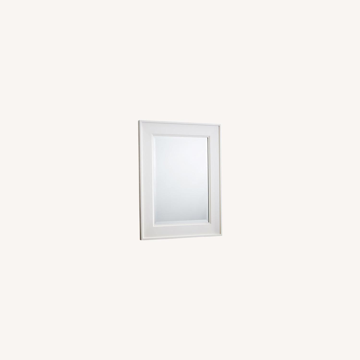 Pottery Barn Classic Rectangular Mirror White - image-0