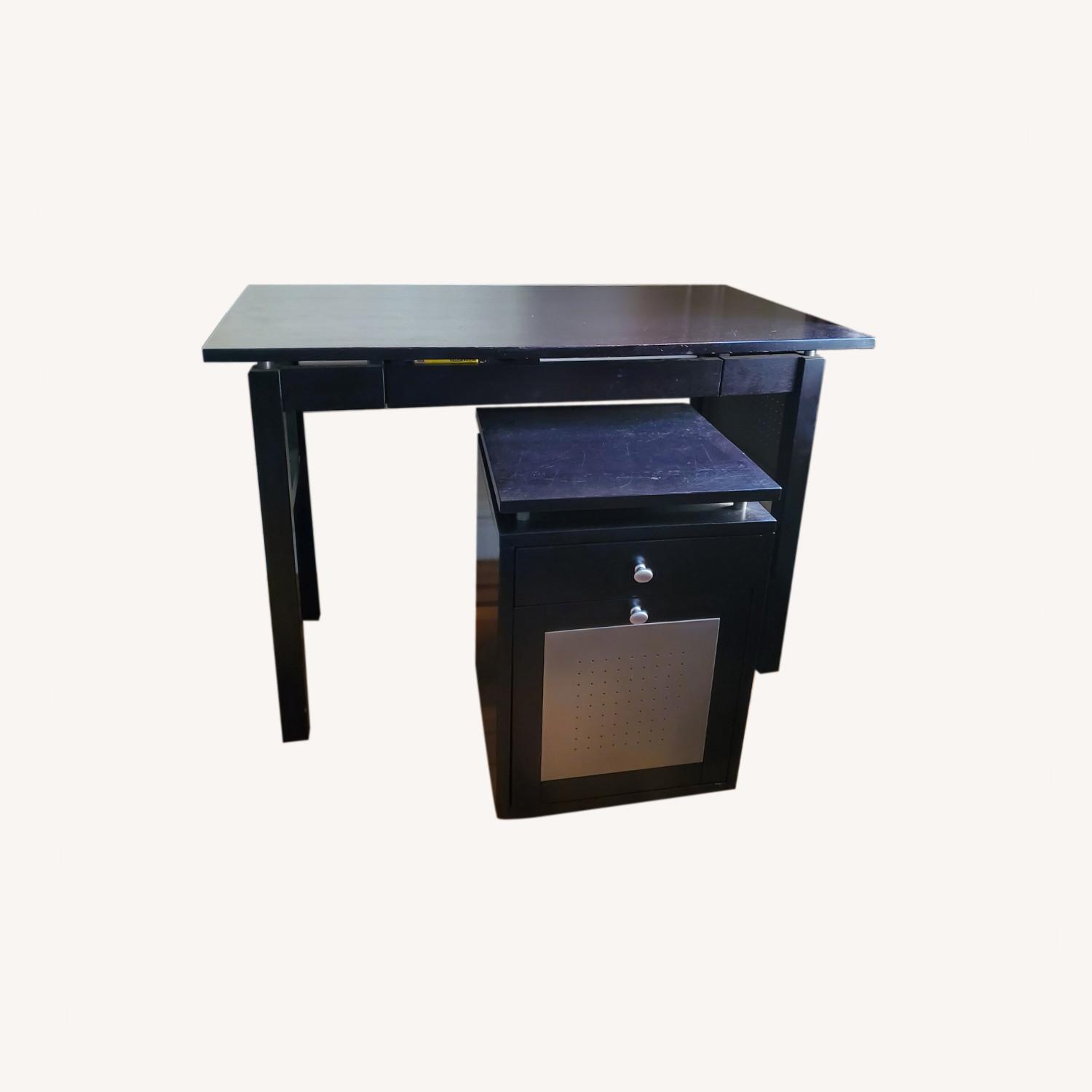Wooden Desk & Matching File AptDeco