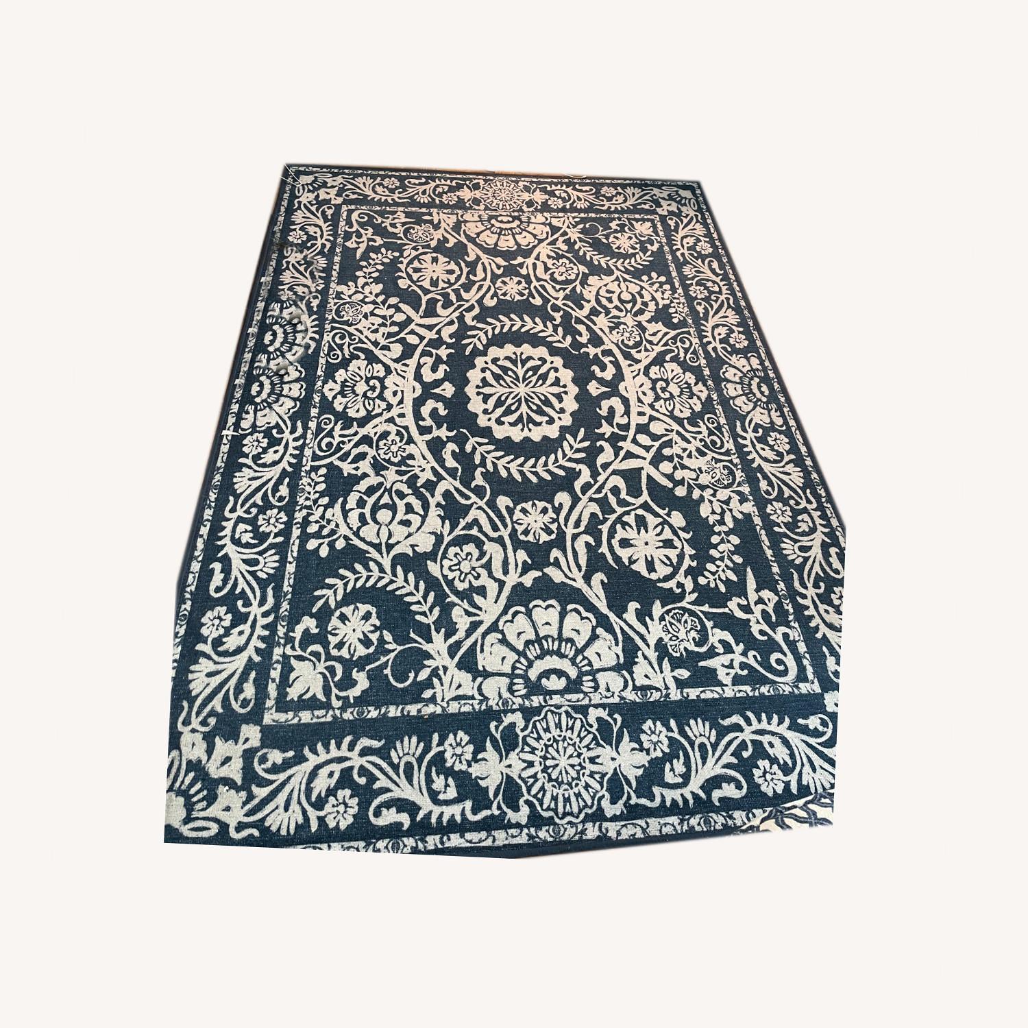 Ruggable Delphina Blue/White Area Rug, 5' x 7' - image-0