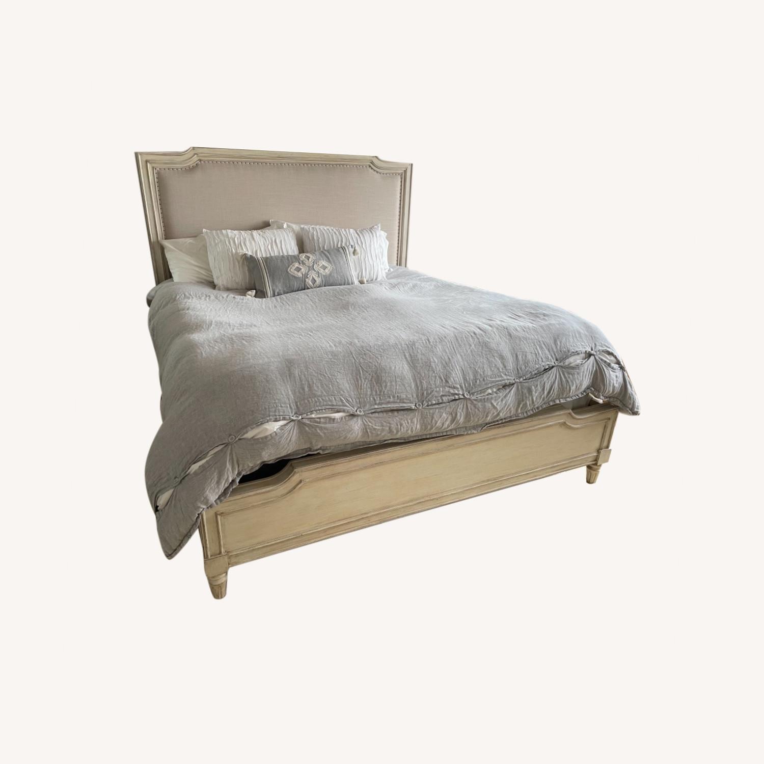 One Kings Lane French White Wood Bed AptDeco