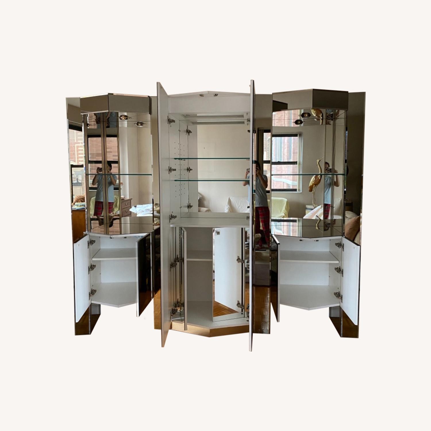 Mirrored Glass Hutch for Living/Dining Room AptDeco