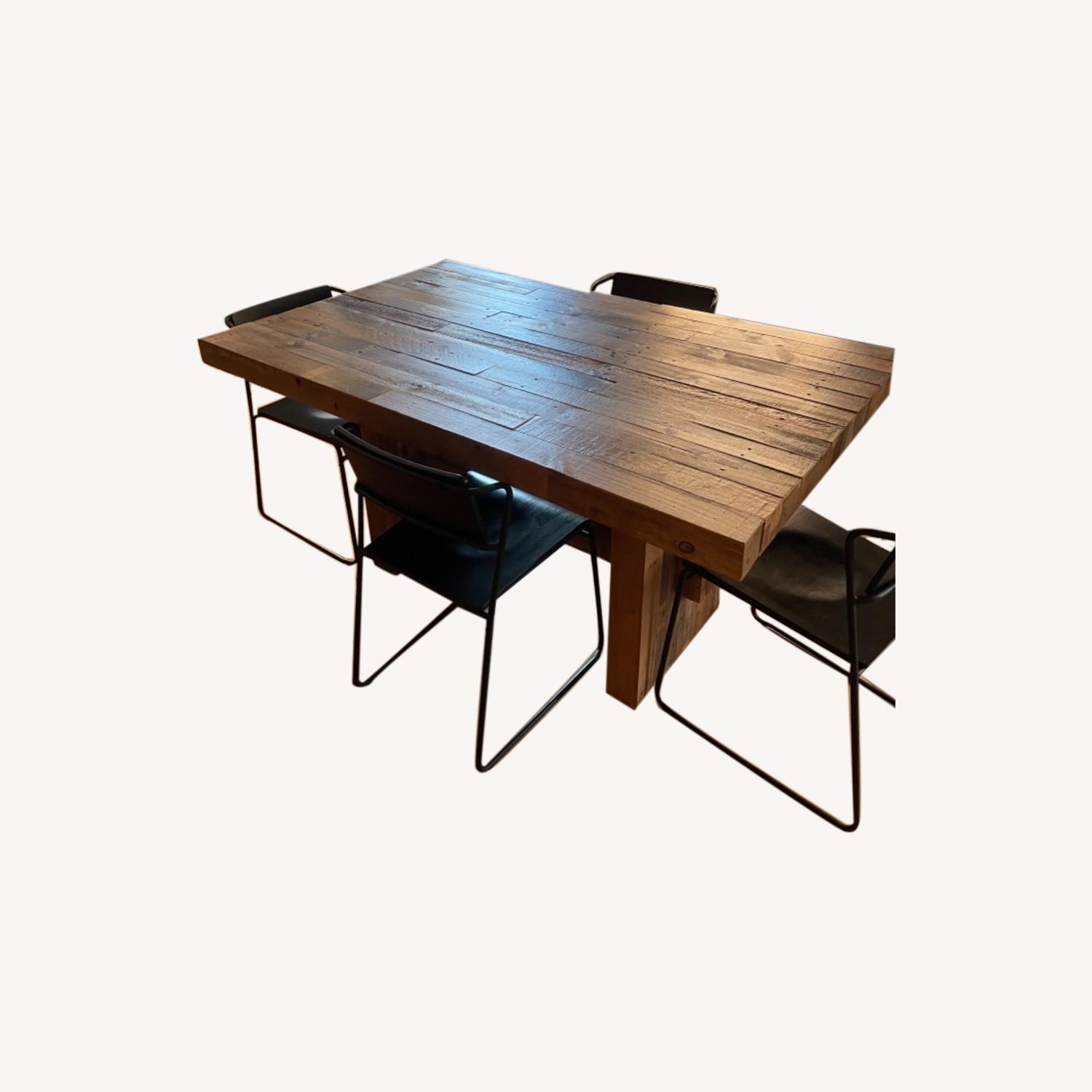 West Elm Reclaimed Wood Emmerson Dining Table Set AptDeco
