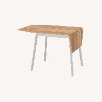 IKEA PS 2012 Drop-leaf Table, Bamboo/white - AptDeco
