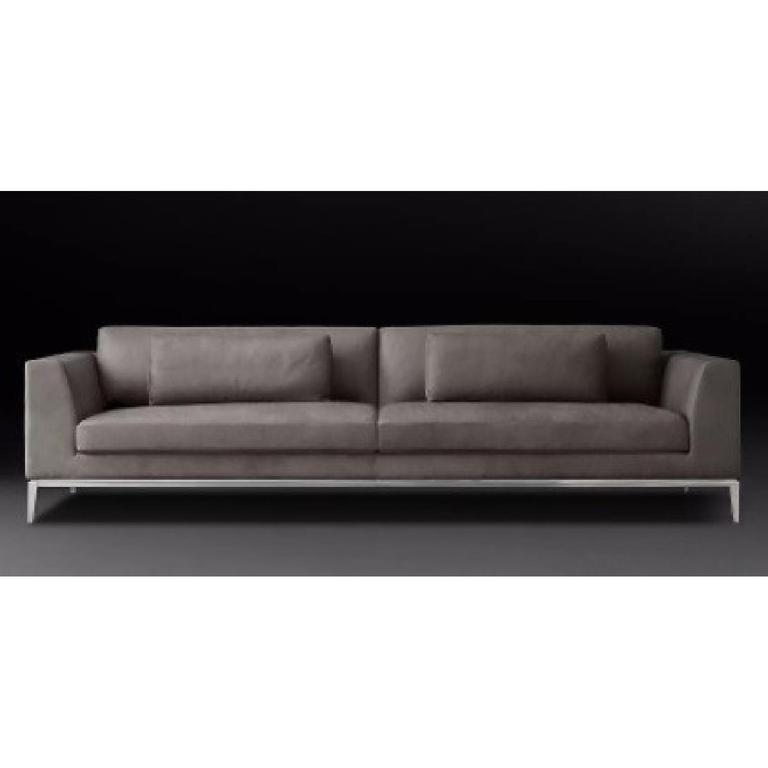 Restoration Hardware Italia Dark Grey Sofa AptDeco