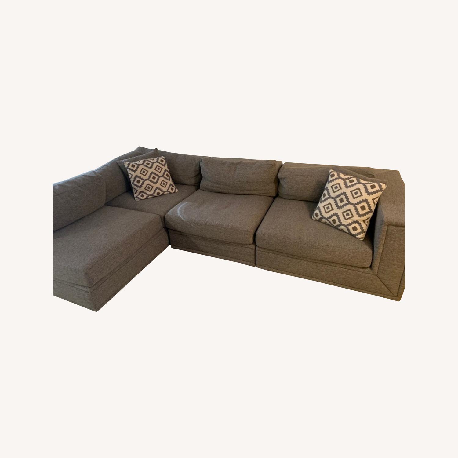 Jonathan Louis Grey Sectional Couch - image-0