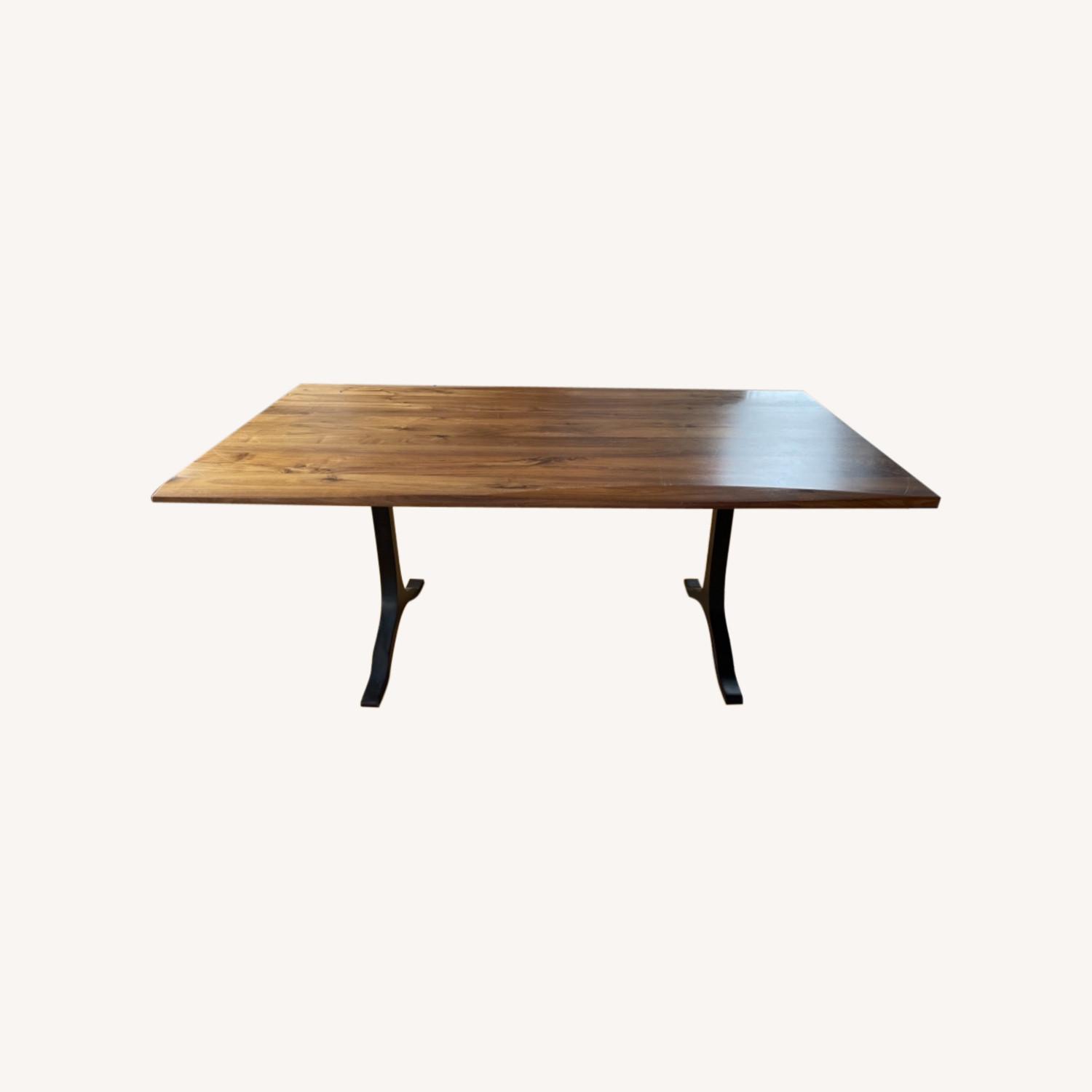 Arhaus Wood and Metal Dining Table Handmade - image-0