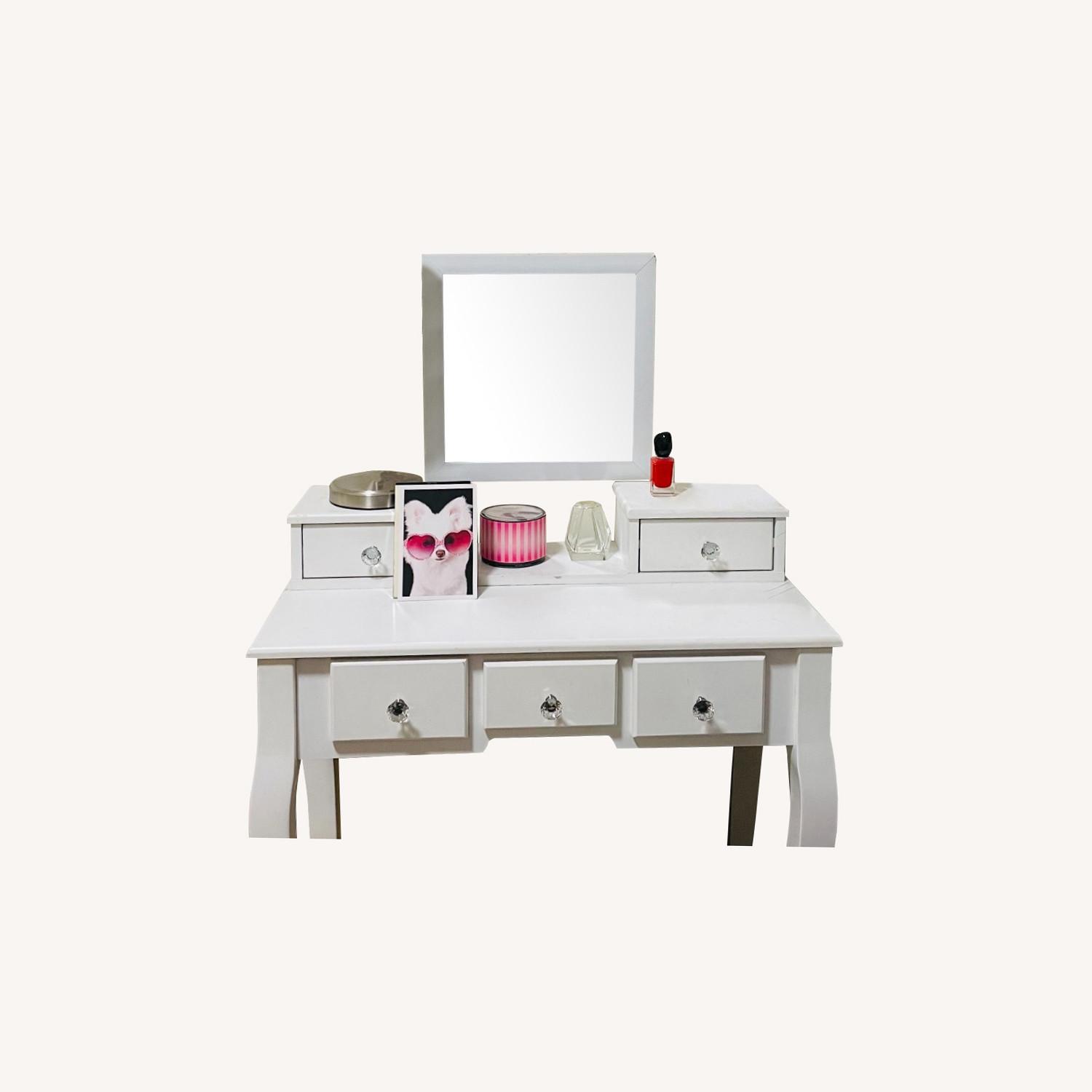 Furniture of America Transitional Solid Wood Vanity Set AptDeco