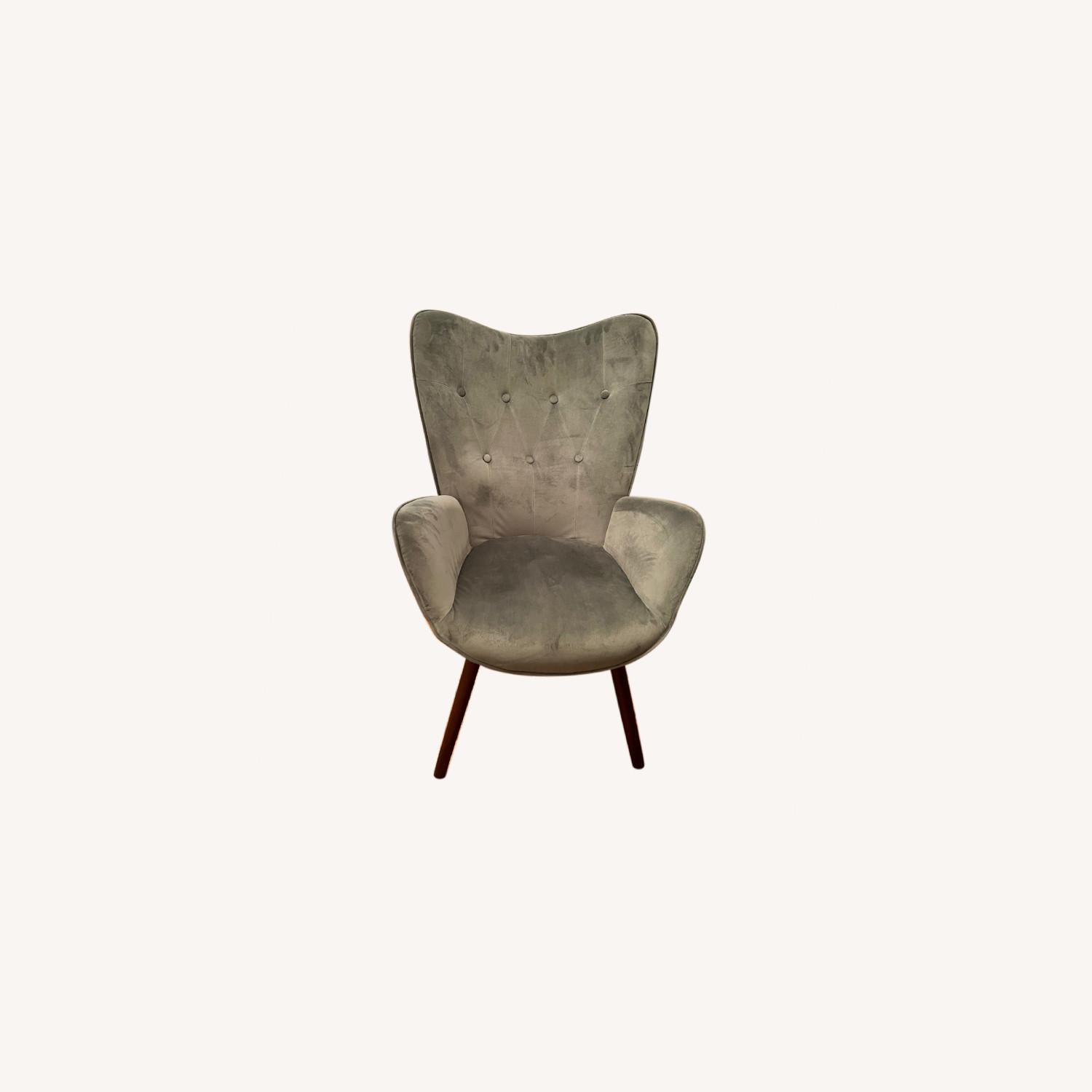 Wayfair Sage Green Velvet Accent Chair - AptDeco