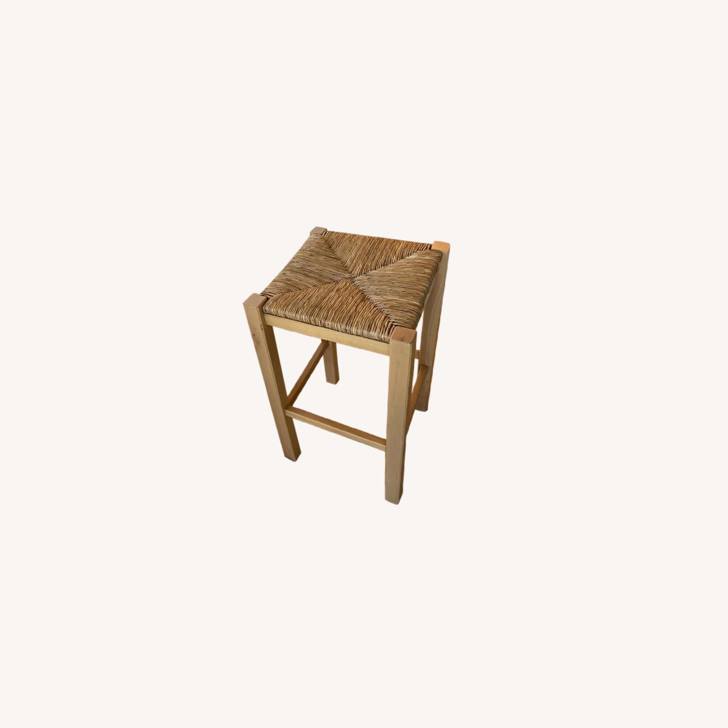 Crate and Barrel Wicker Stools AptDeco