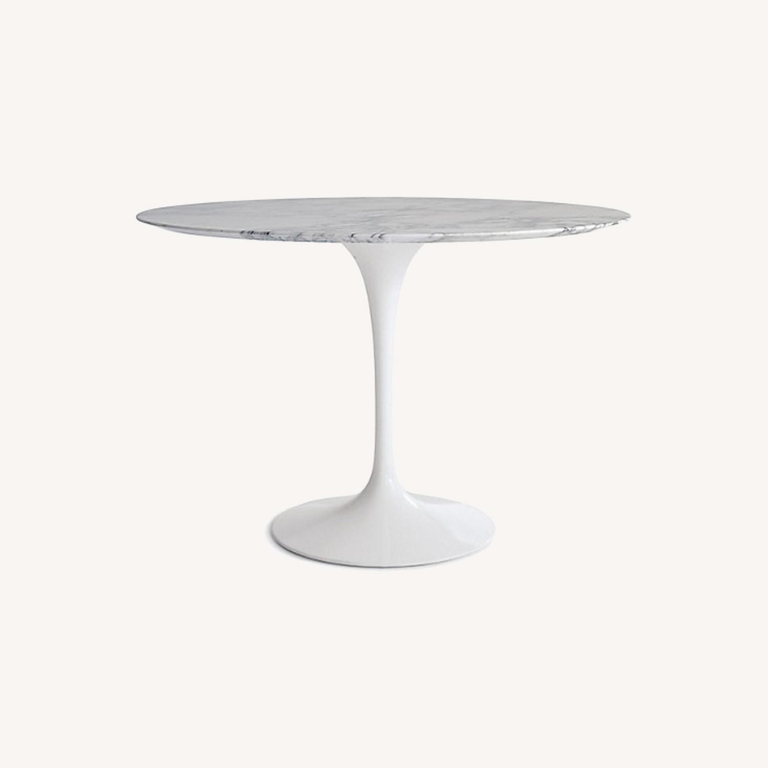 Round Carrara Marble Dining Tulip Table, 48'' - image-0