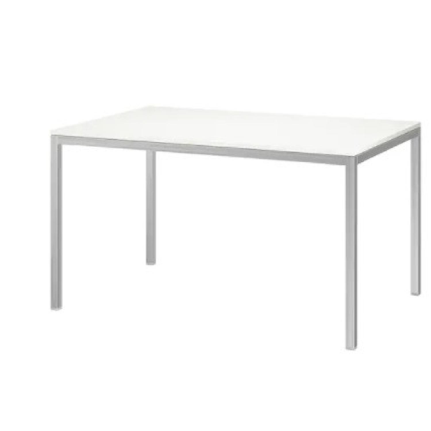 IKEA Torsby Sleek White Glass Dining Table - image-5