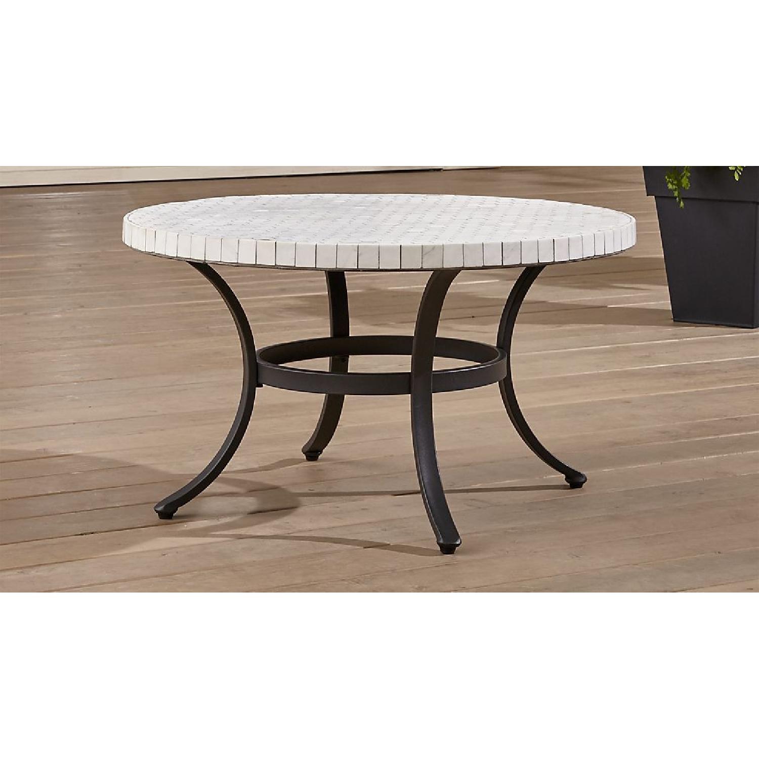 Crate & Barrel Marble Tile Hexa Coffee Table - image-7