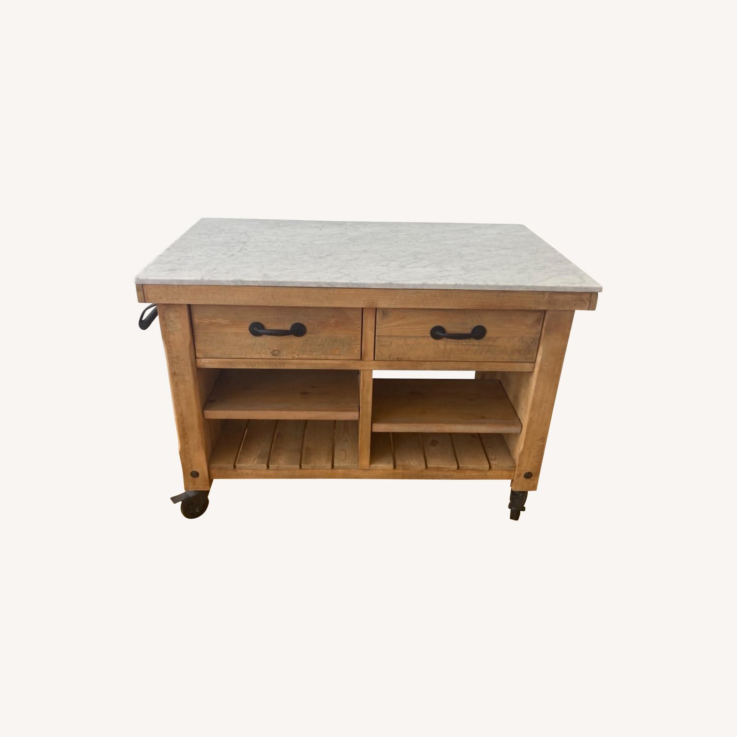 WilliamsSonoma Kitchen Island Marble Top AptDeco