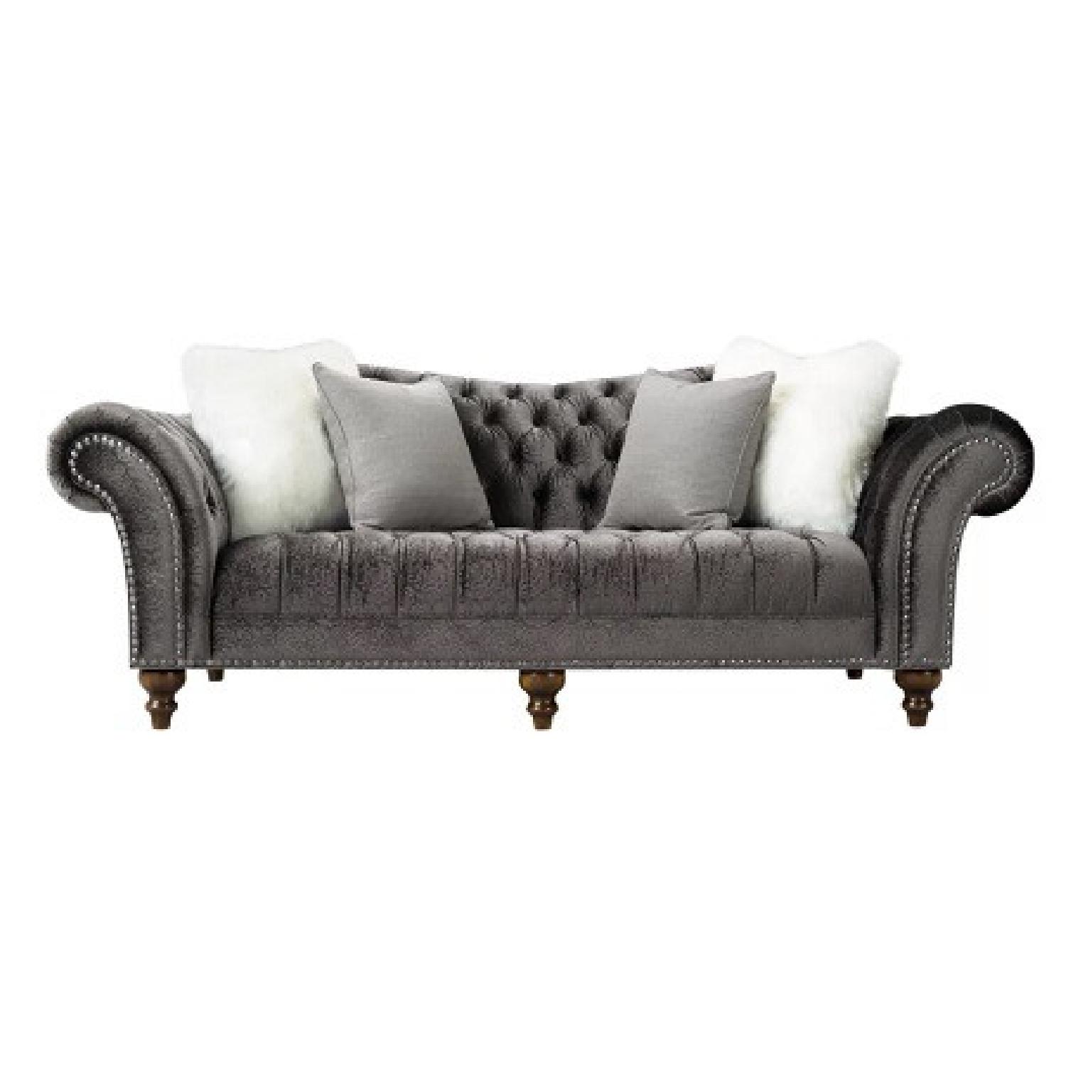 Raymour & Flanigan Glam Tufted Duchess Sofa. - image-6