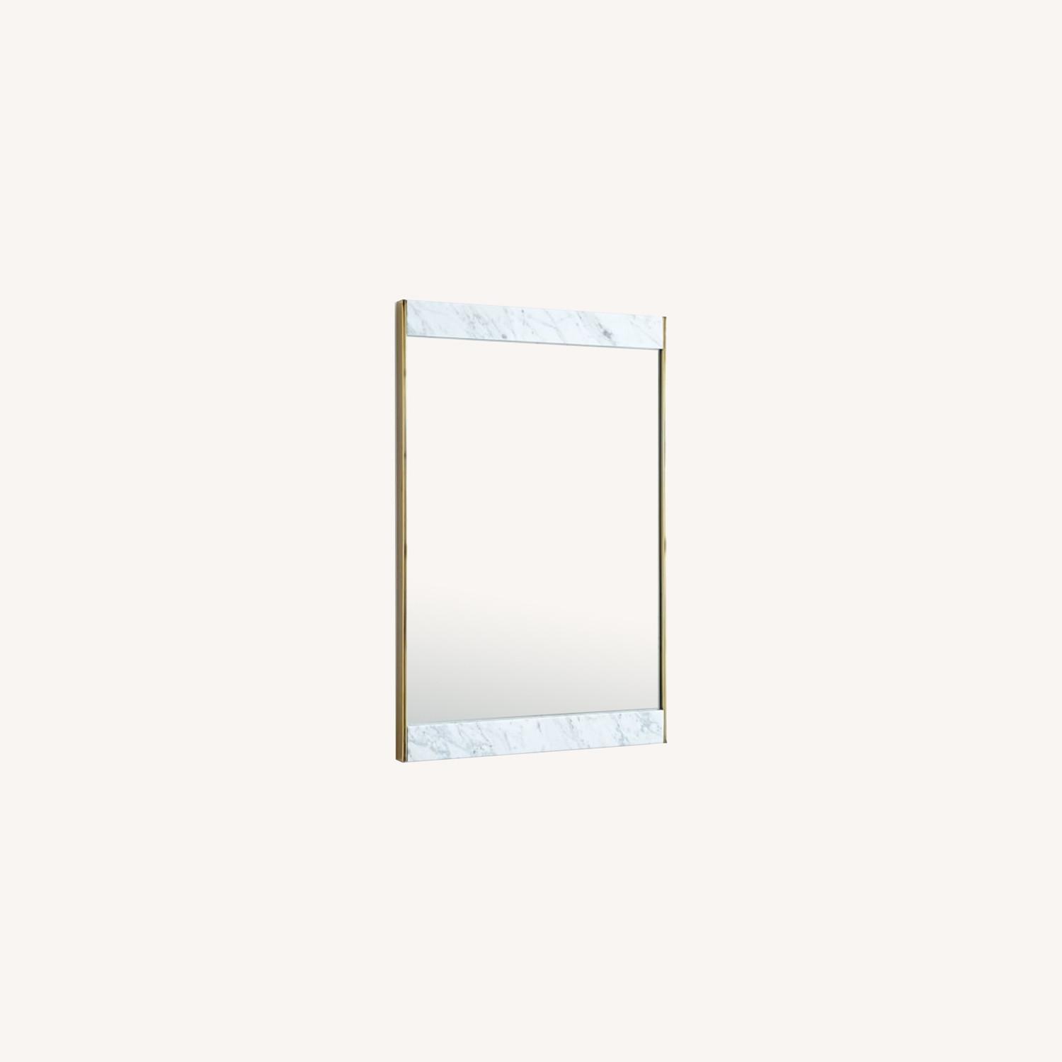 West Elm Marble Brass Mirror AptDeco