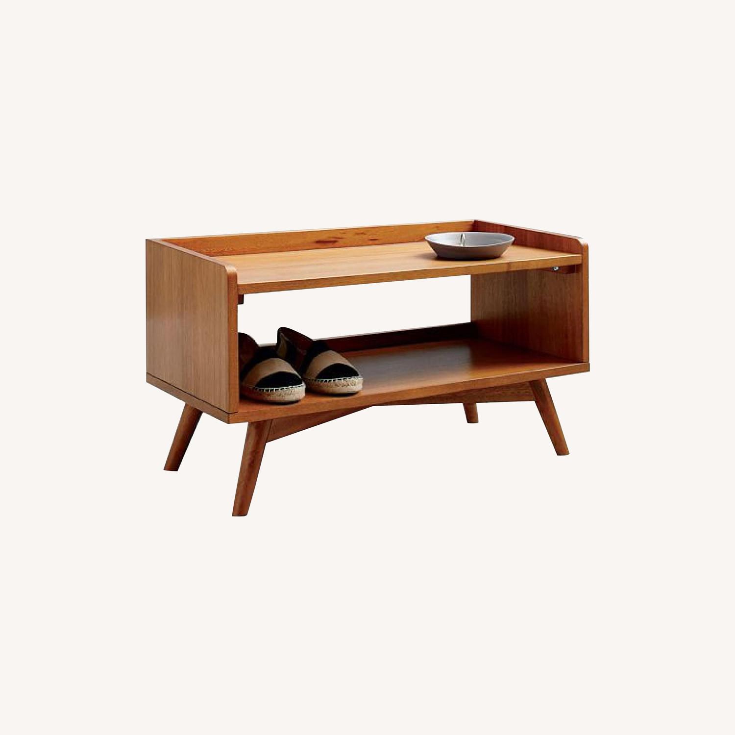 West Elm MidCentury Shoe Rack, Acorn/Antique Brass AptDeco