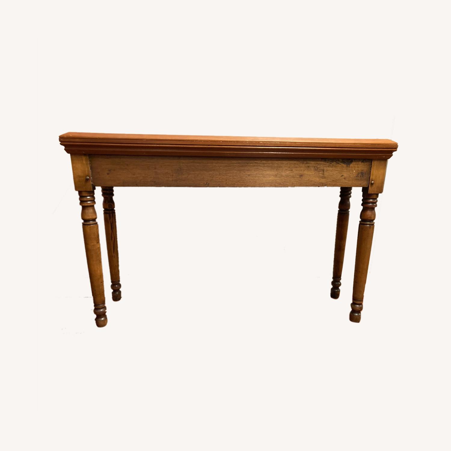 Console Table Solid Cherry Top Maple Base - image-0