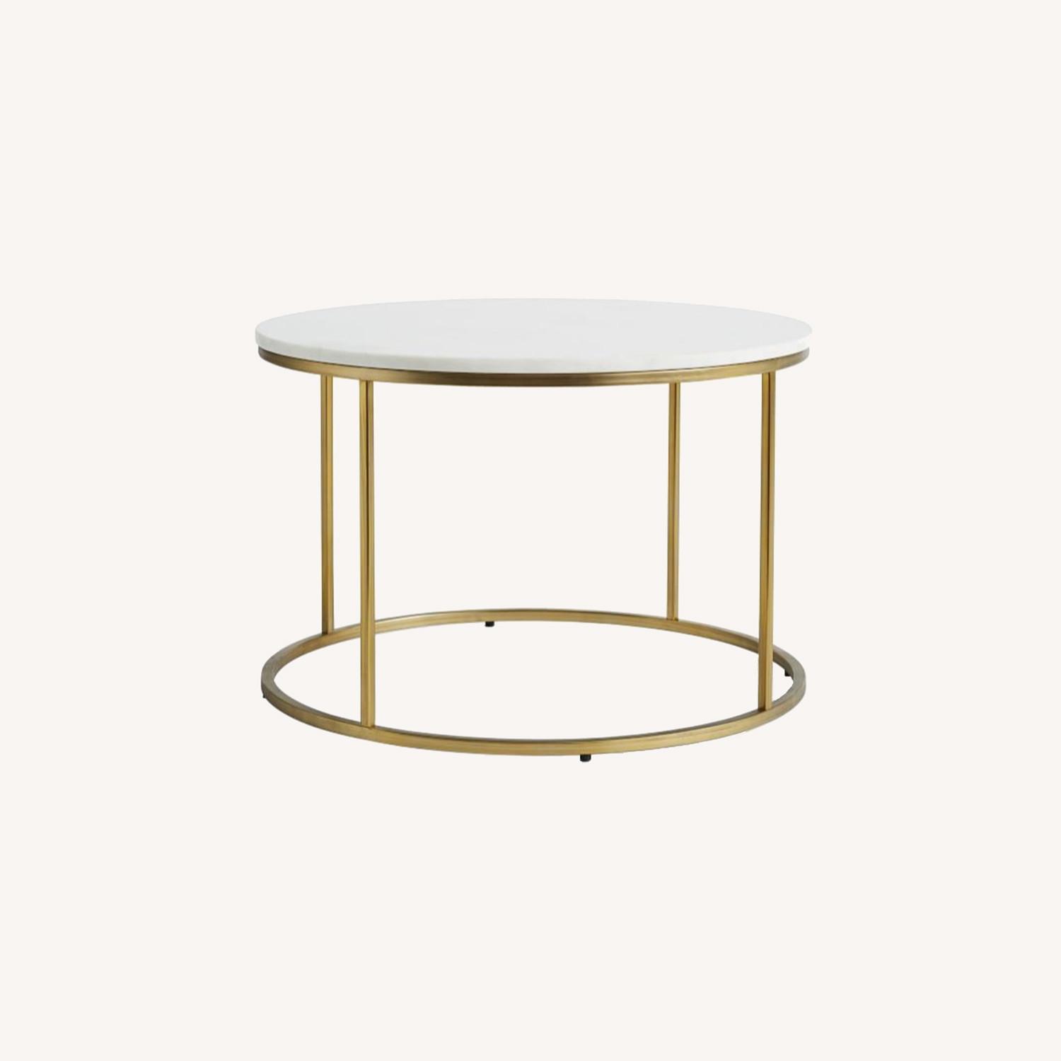 Pottery Barn Delaney Coffee Table, Brass - image-0
