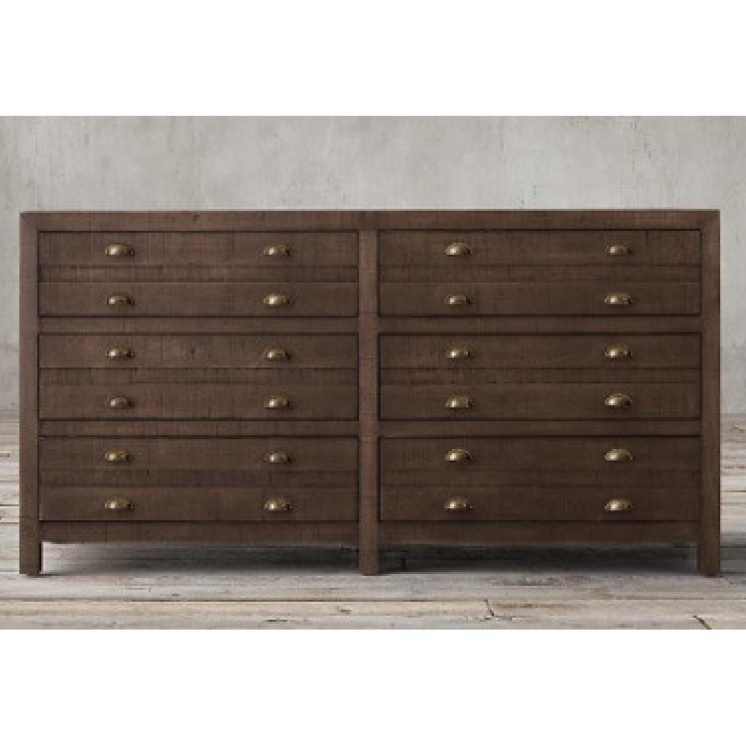 Restoration Hardware Printmakers 6 Drawer Dresser - image-0