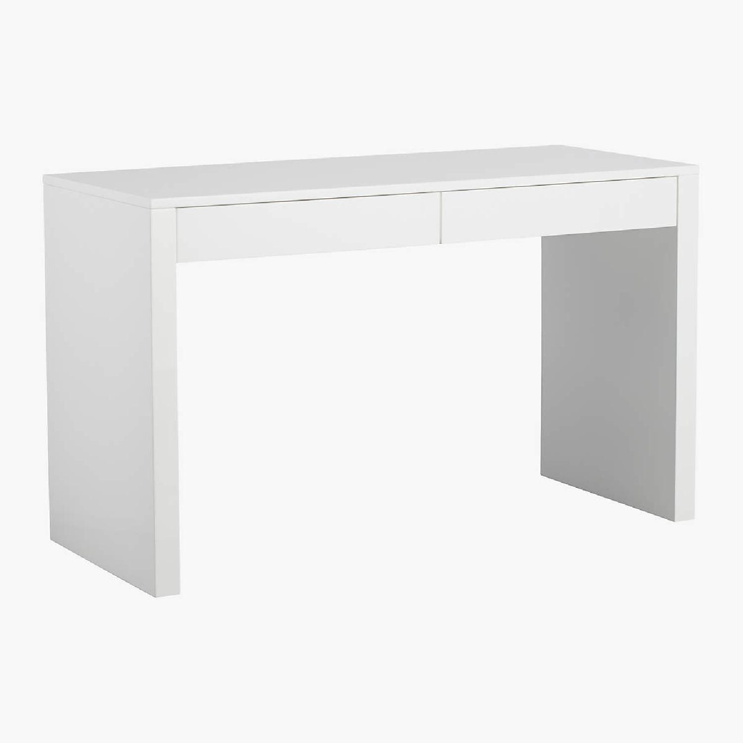 CB2 White Runway Lacquer Desk - image-5