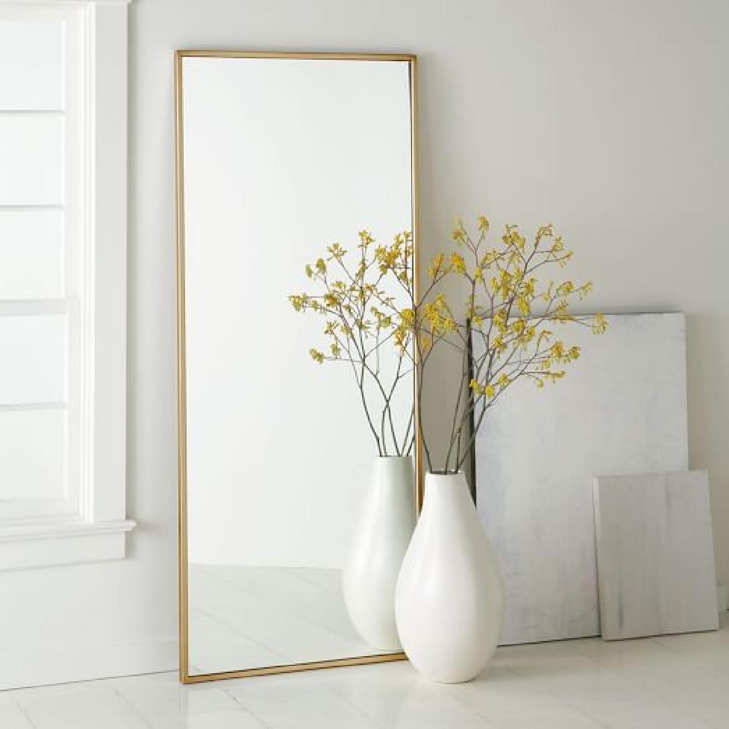 West Elm Rose Gold Floor Mirror AptDeco