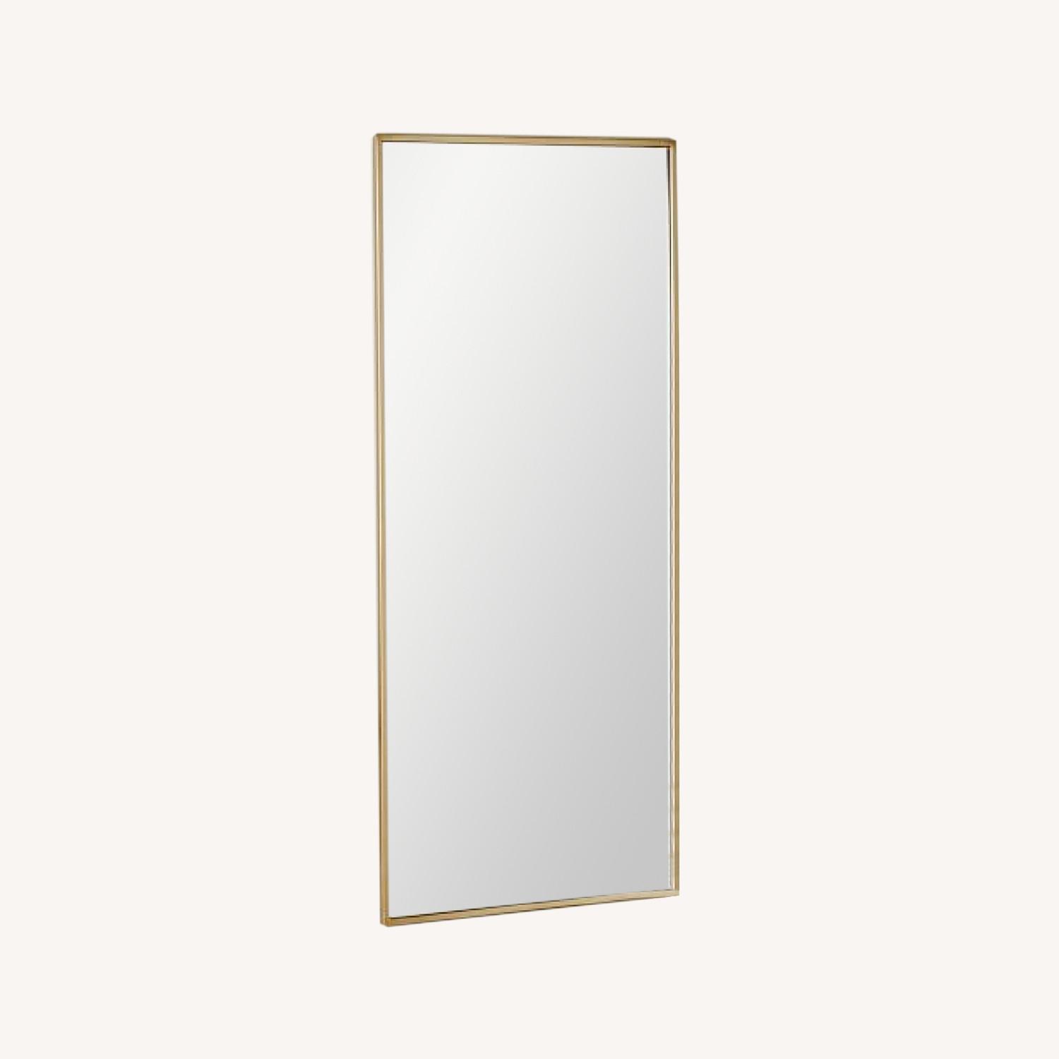 West Elm Rose Gold Floor Mirror AptDeco