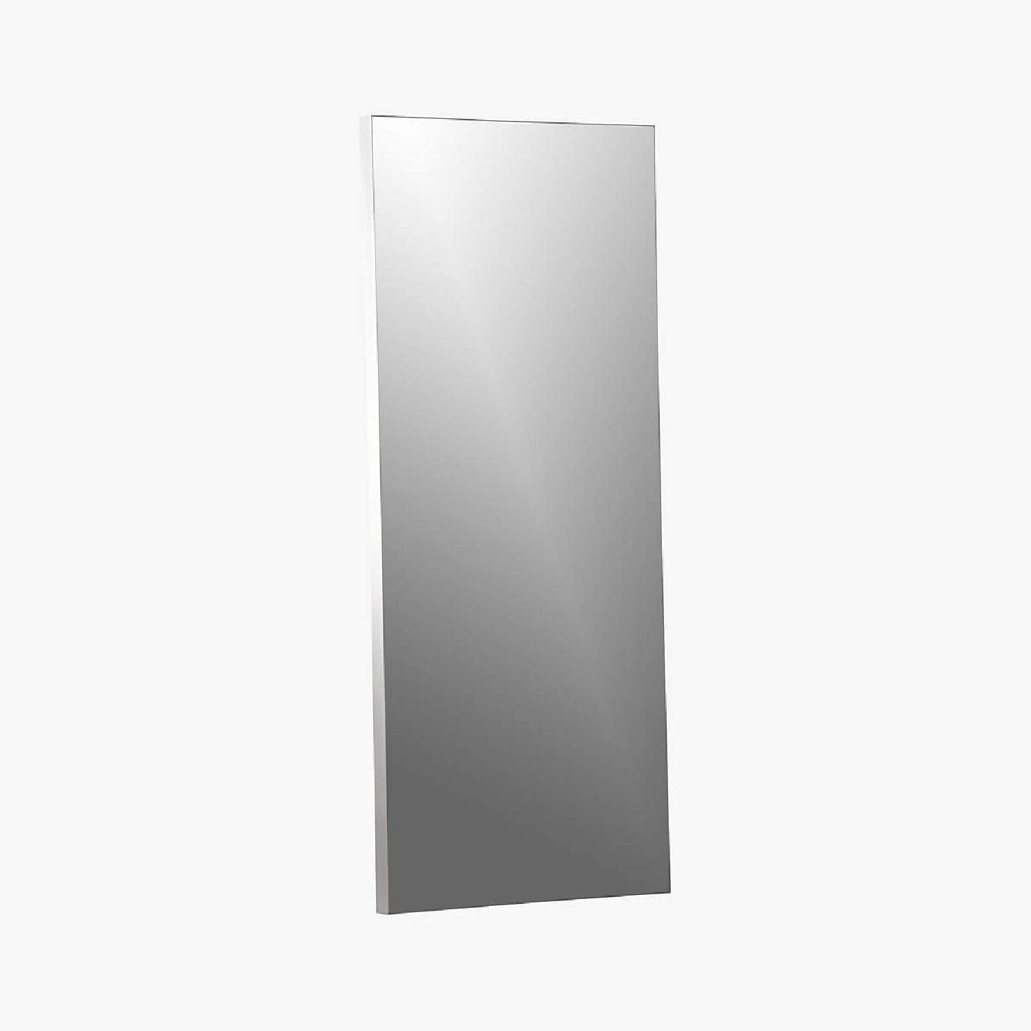 CB2 Slim Infinity Silver Floor Mirror AptDeco