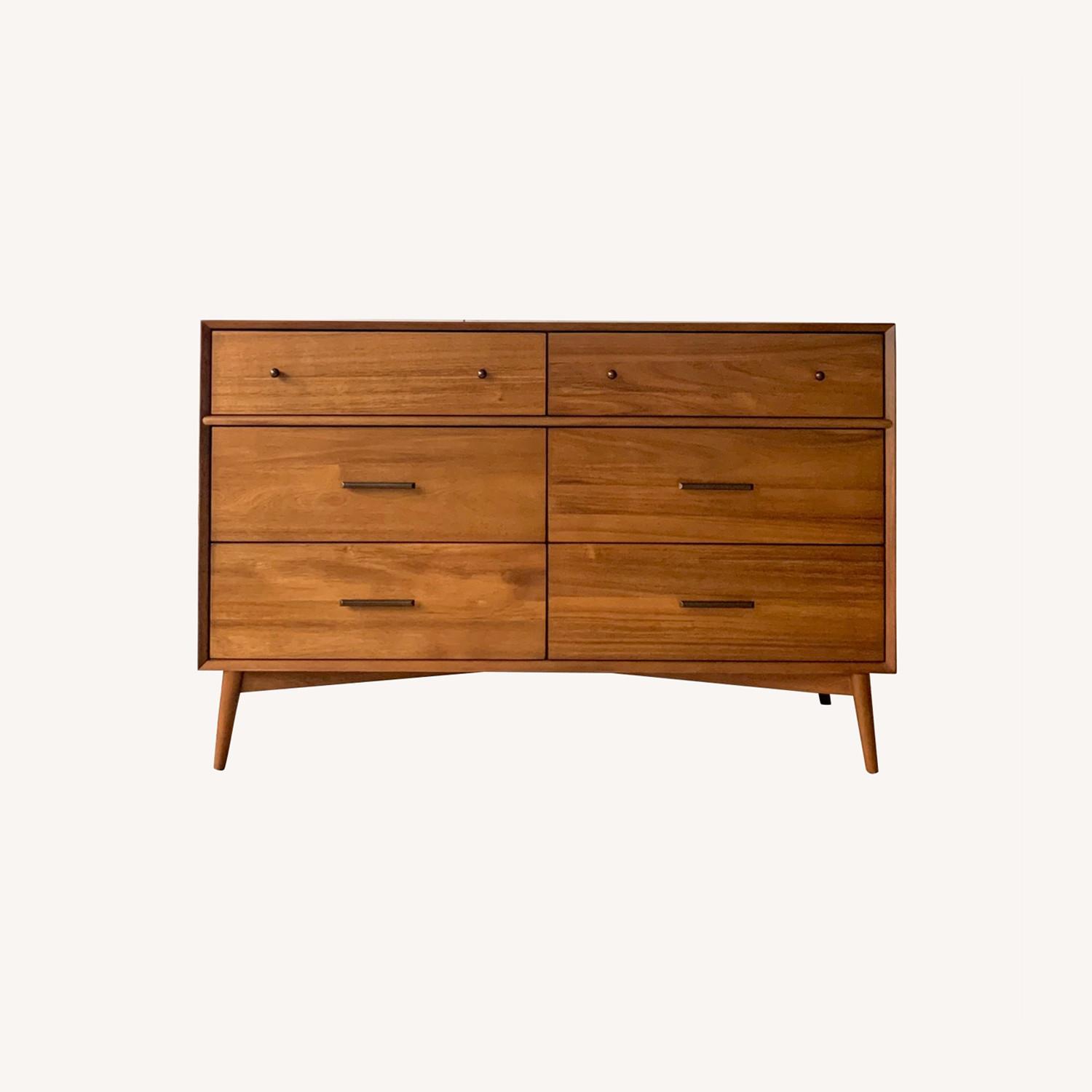 West Elm Mid-Century 6-Drawer Dresser, Acorn - image-0