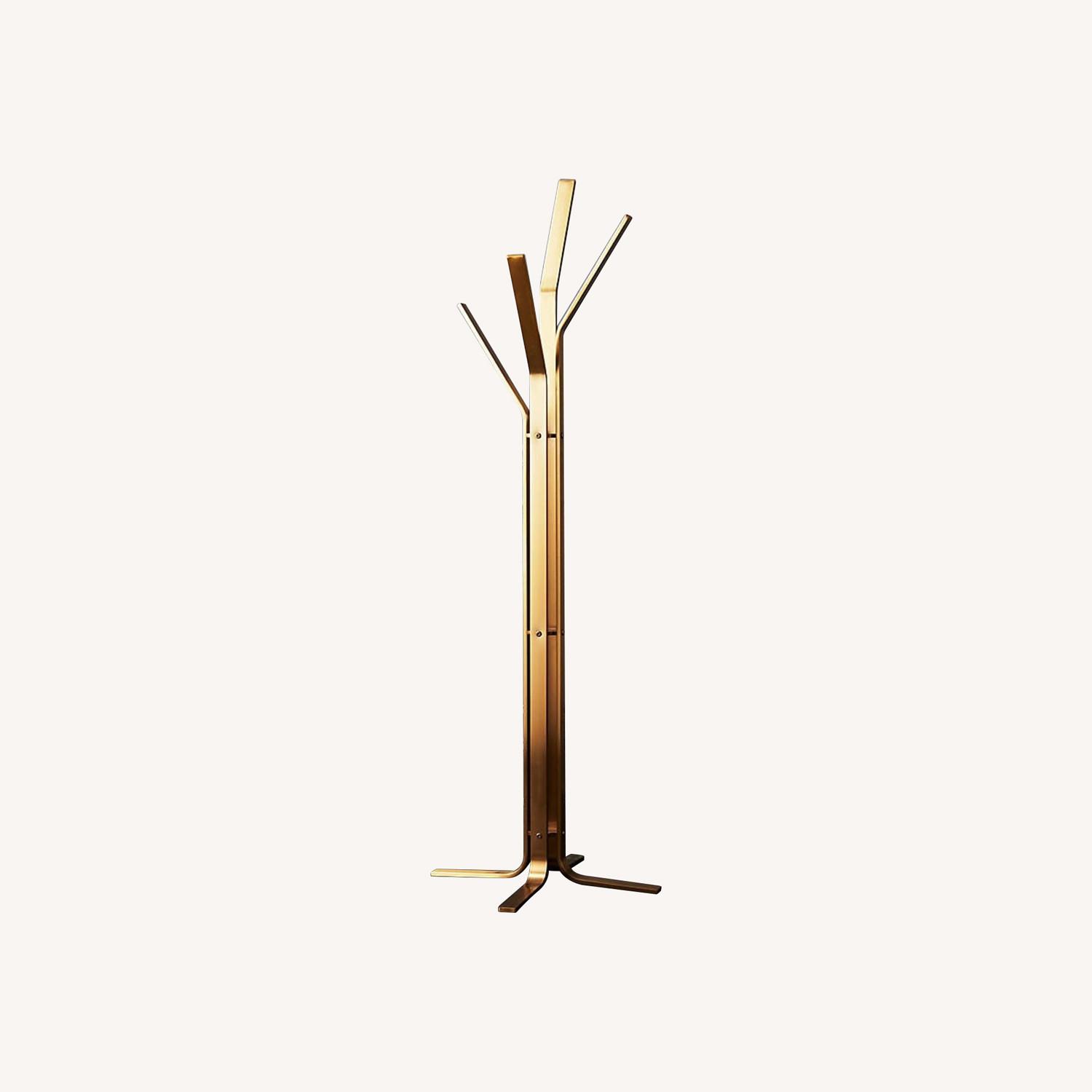 CB2 Valentina Standing Gold Coat Rack AptDeco
