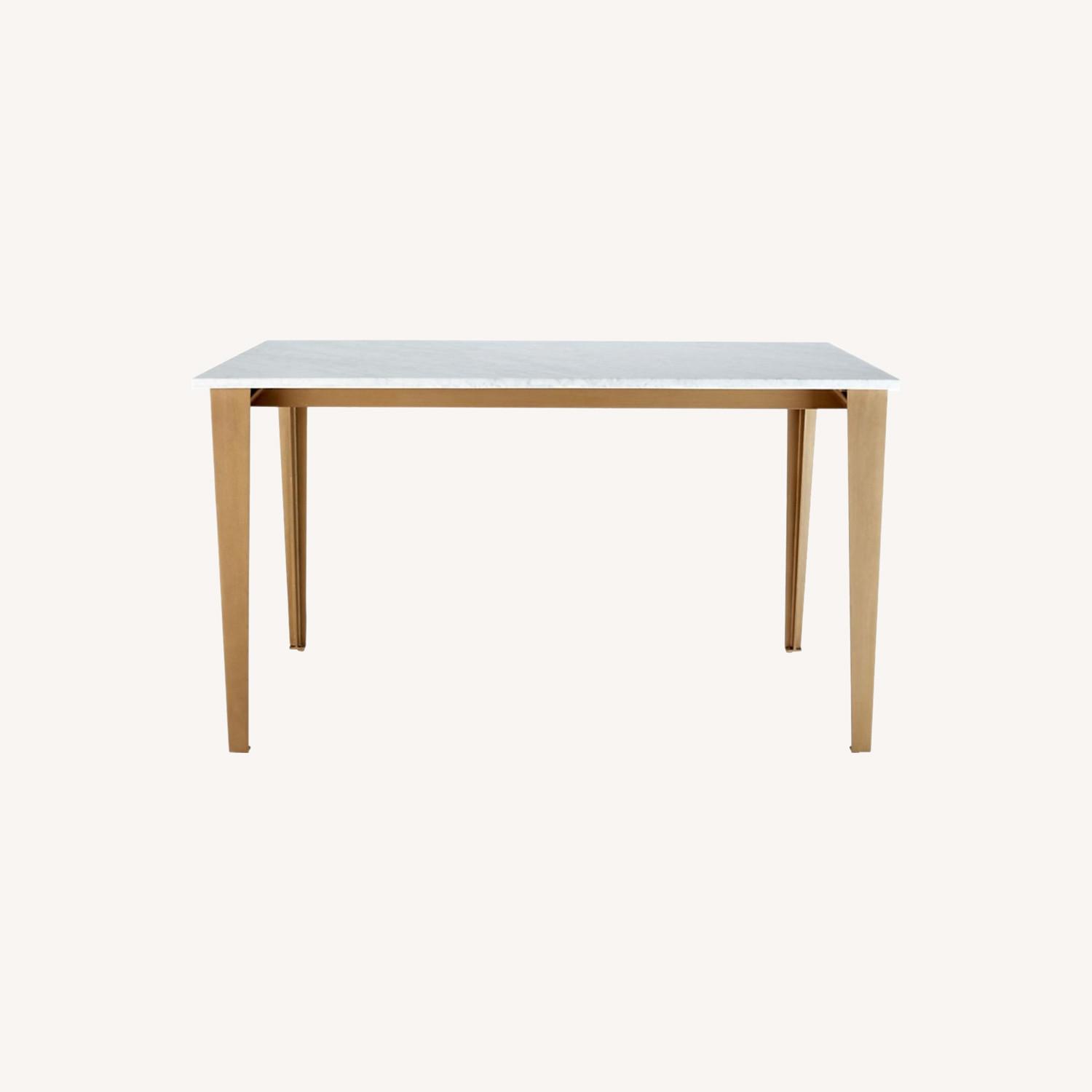 CB2 Marble Top Dining Table - image-0